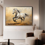 Horses 108 Canvas Art 90 x 60 cm / Stretched on hidden frame