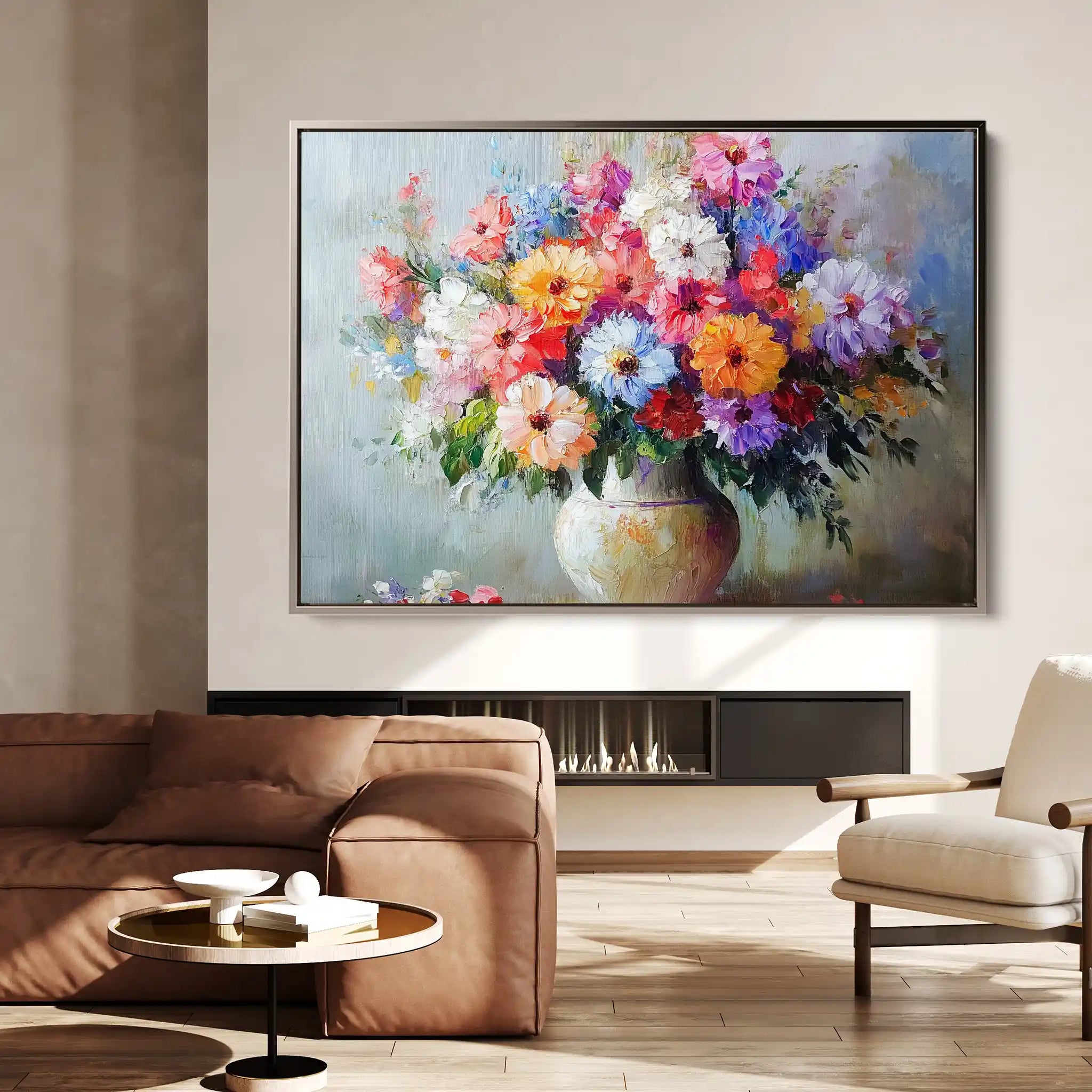 Floral Canvas Wall Art WAD1080-F 90 x 60 cm / Stretched on hidden frame