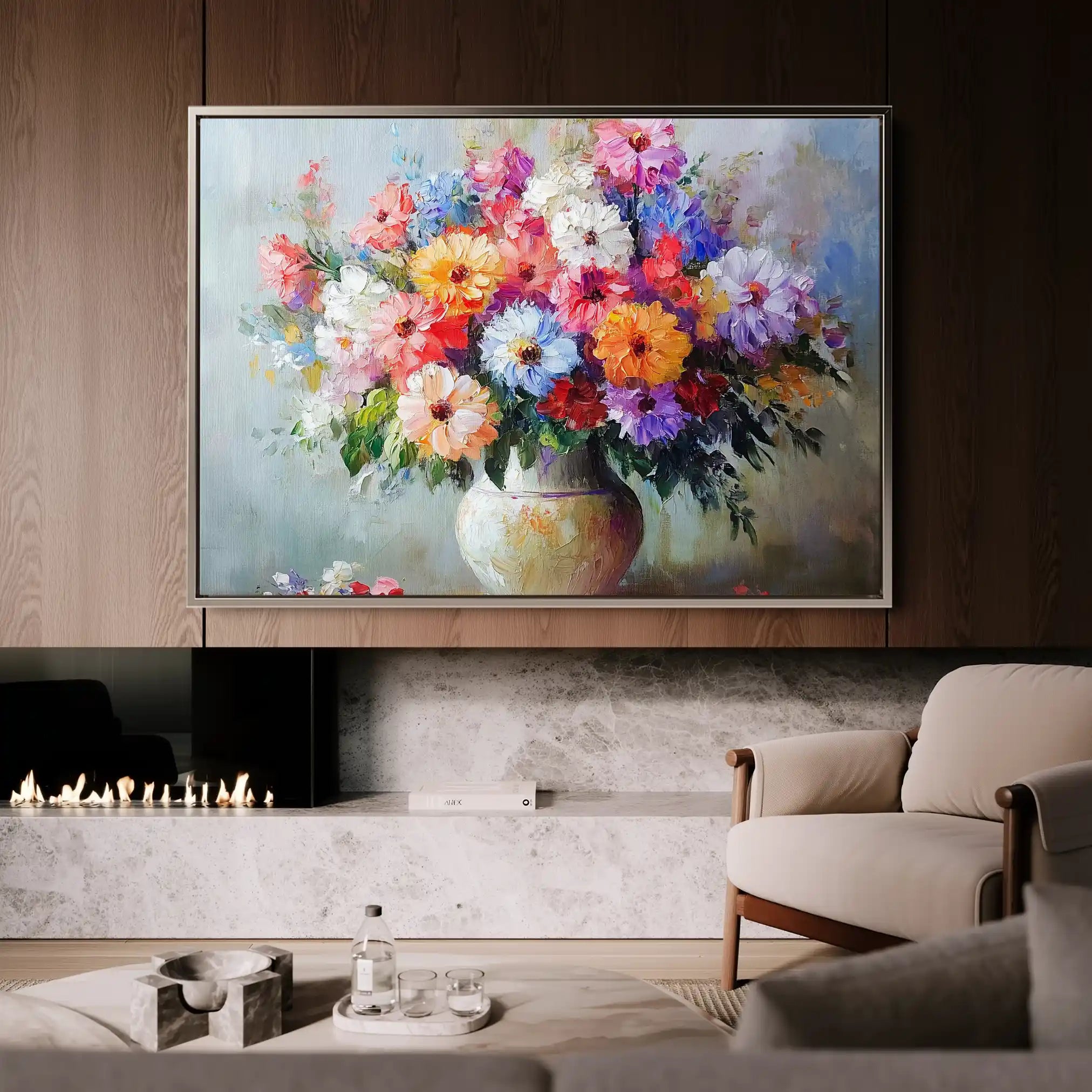 Floral Canvas Wall Art WAD1080-F 90 x 60 cm / Stretched on hidden frame