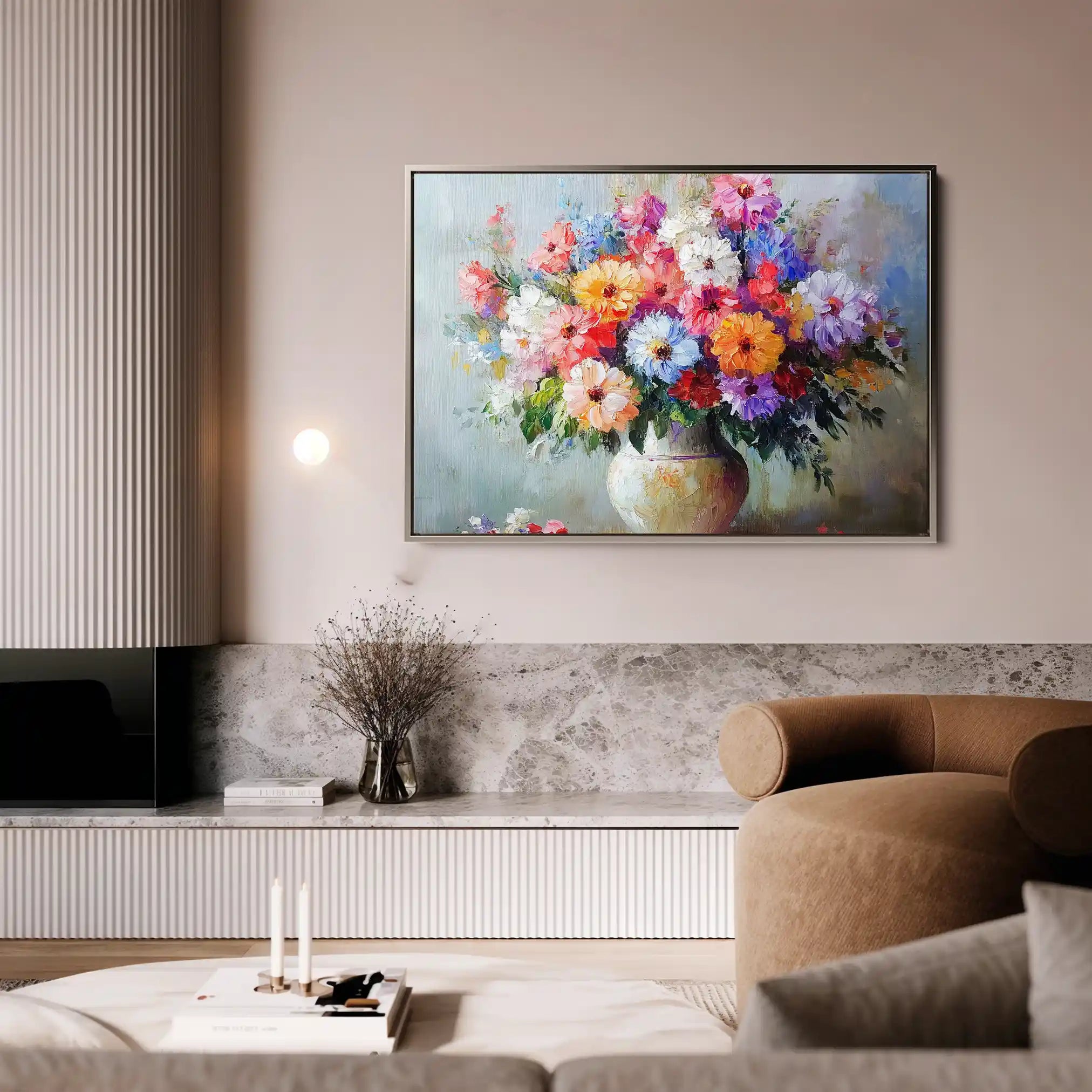 Floral Canvas Wall Art WAD1080-F 90 x 60 cm / Stretched on hidden frame