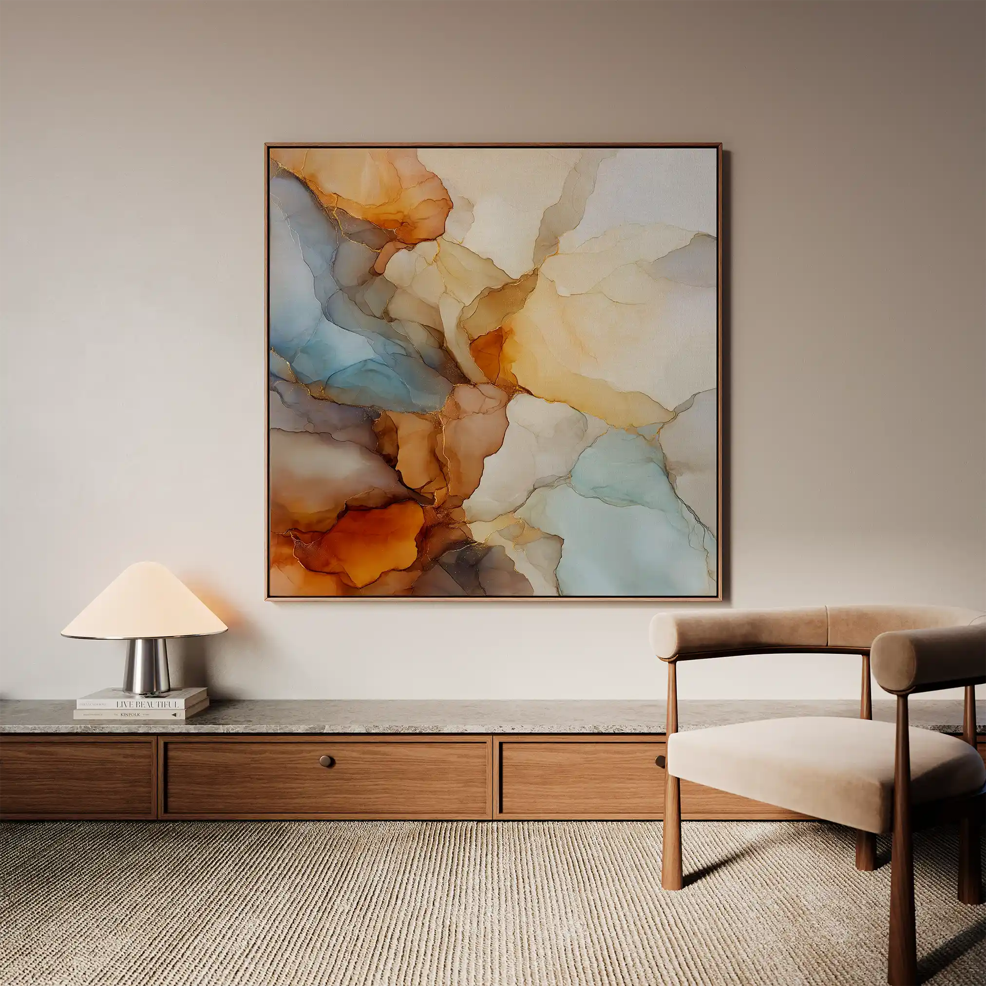 Abstract 1082 Canvas Art 60 x 60 cm / Stretched on hidden frame
