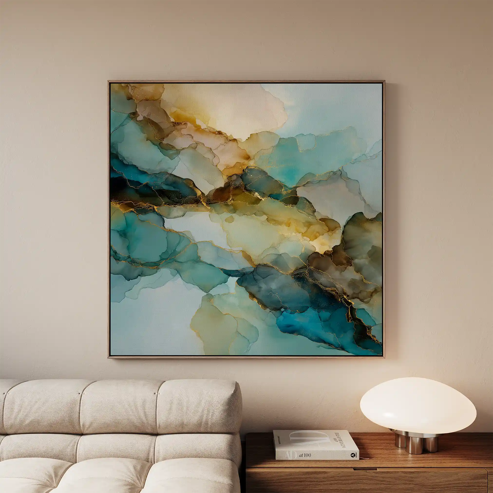 Abstract 1083 Canvas Art 60 x 60 cm / Stretched on hidden frame