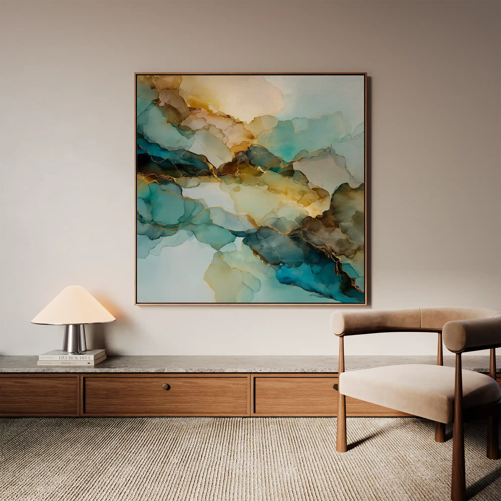 Abstract 1083 Canvas Art 60 x 60 cm / Stretched on hidden frame