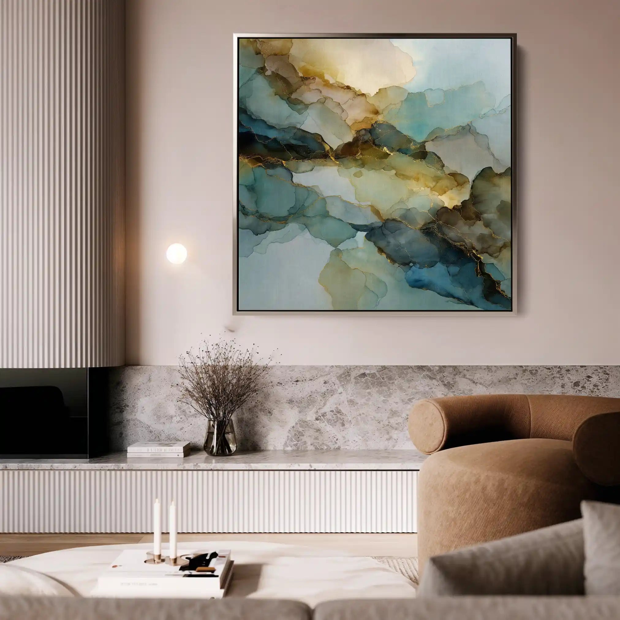 Abstract 1083 Canvas Art 60 x 60 cm / Stretched on hidden frame