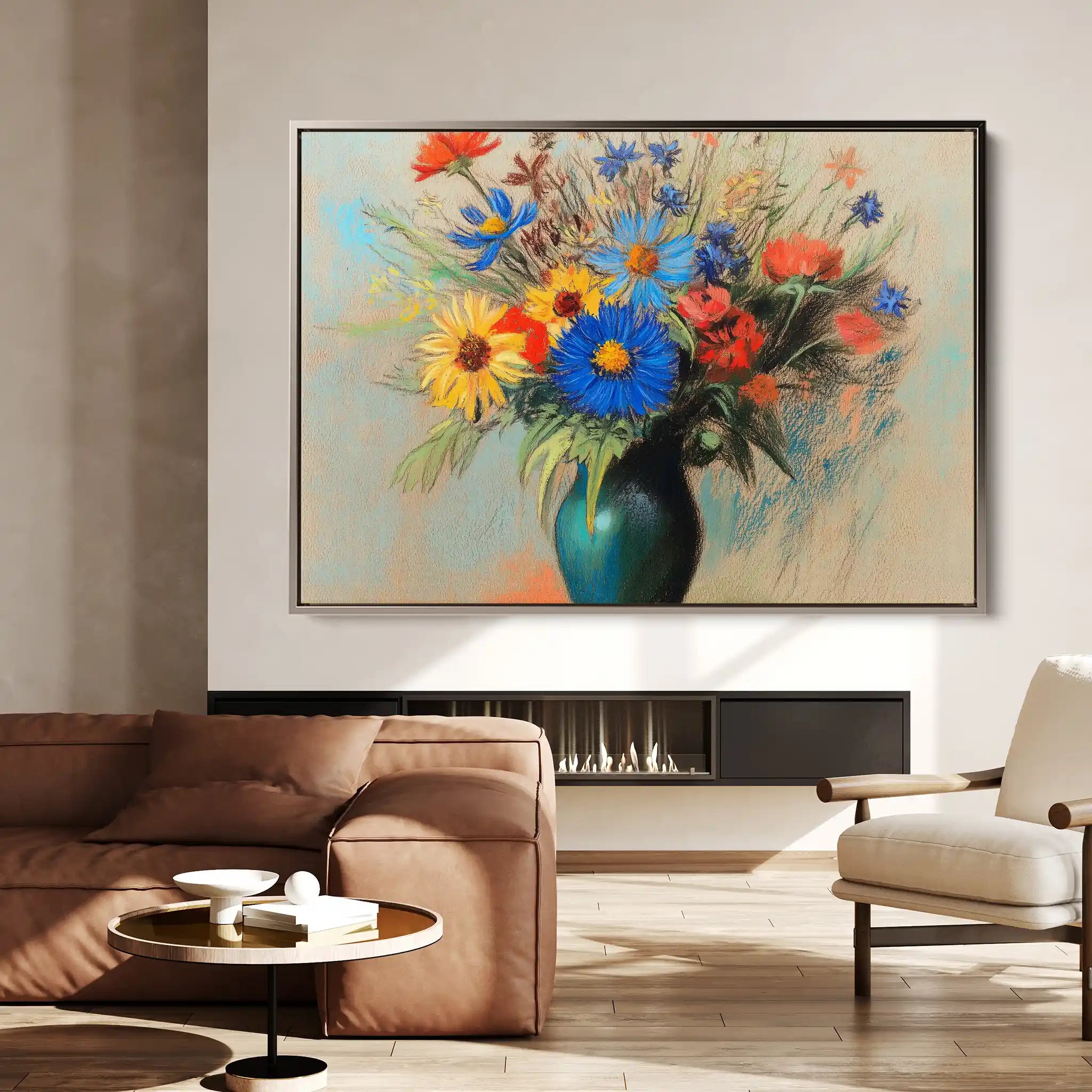 Floral Canvas Wall Art WAD1083-F 90 x 60 cm / Stretched on hidden frame