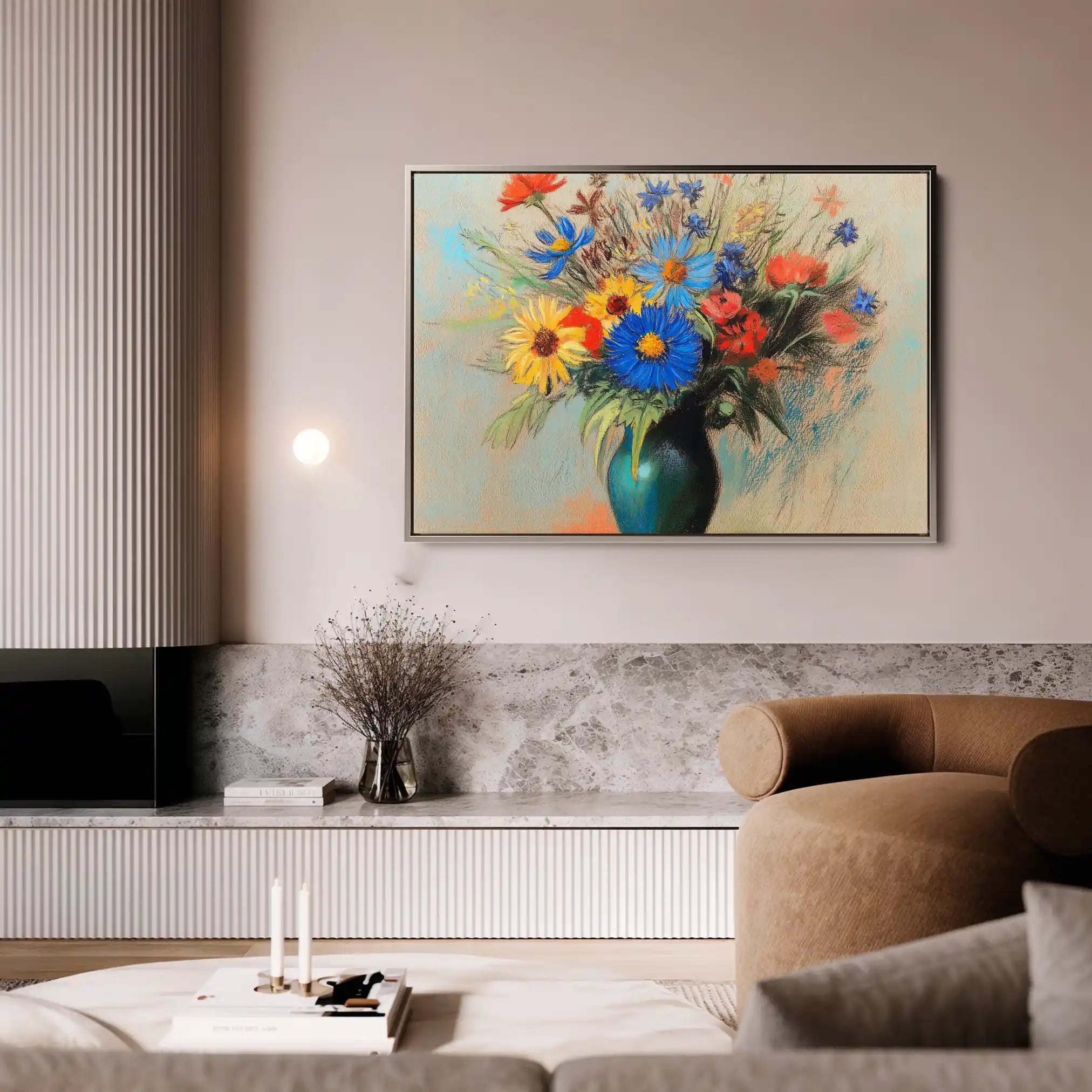 Floral Canvas Wall Art WAD1083-F 90 x 60 cm / Stretched on hidden frame