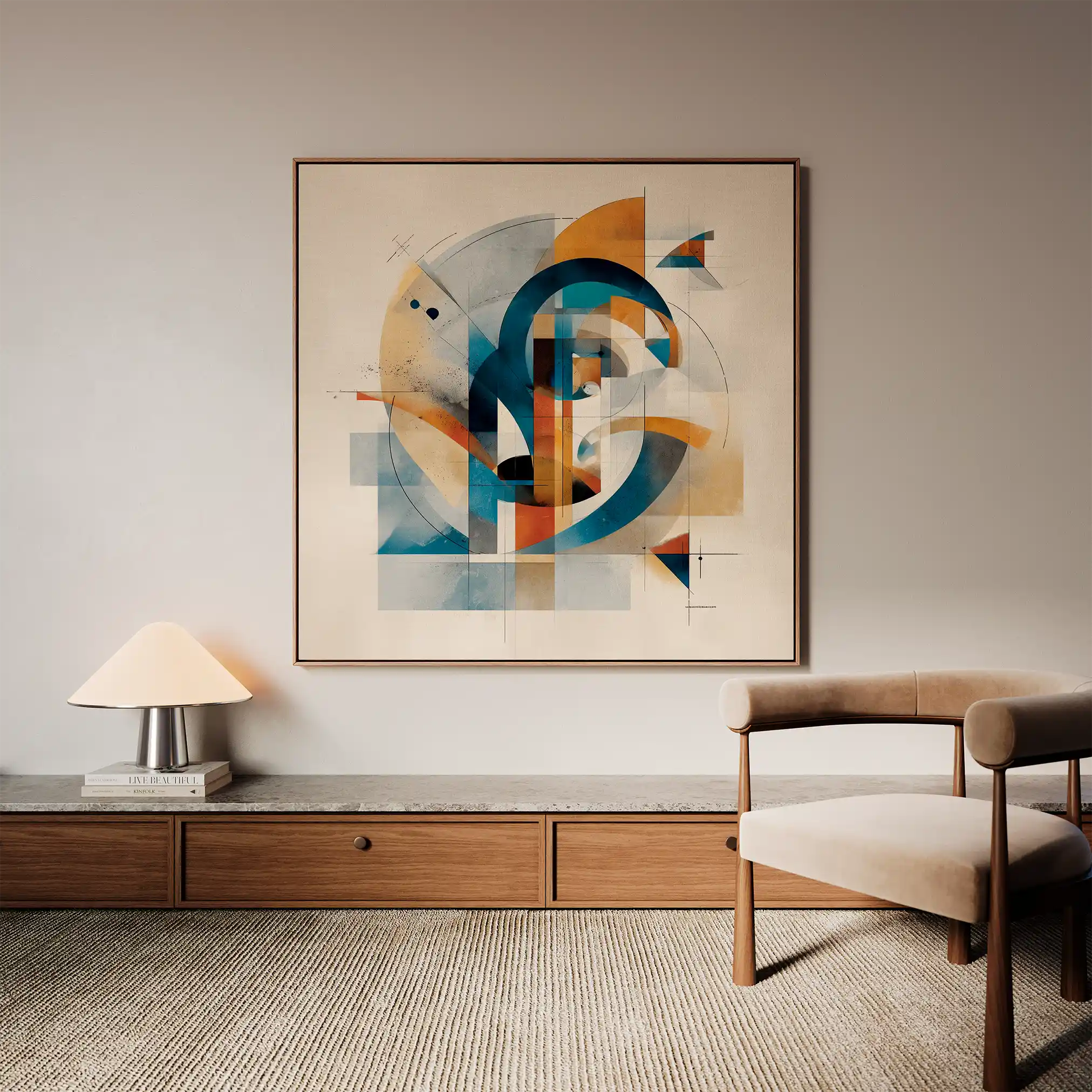 Abstract 1085 Canvas Art 60 x 60 cm / Stretched on hidden frame