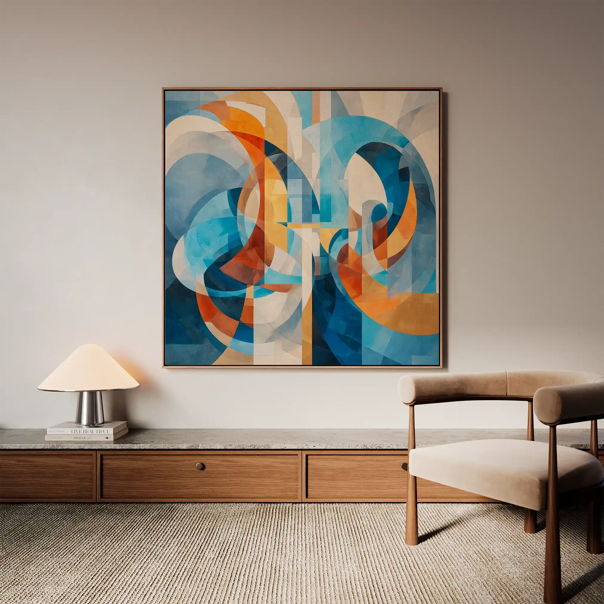Abstract 1086 Canvas Art 60 x 60 cm / Stretched on hidden frame