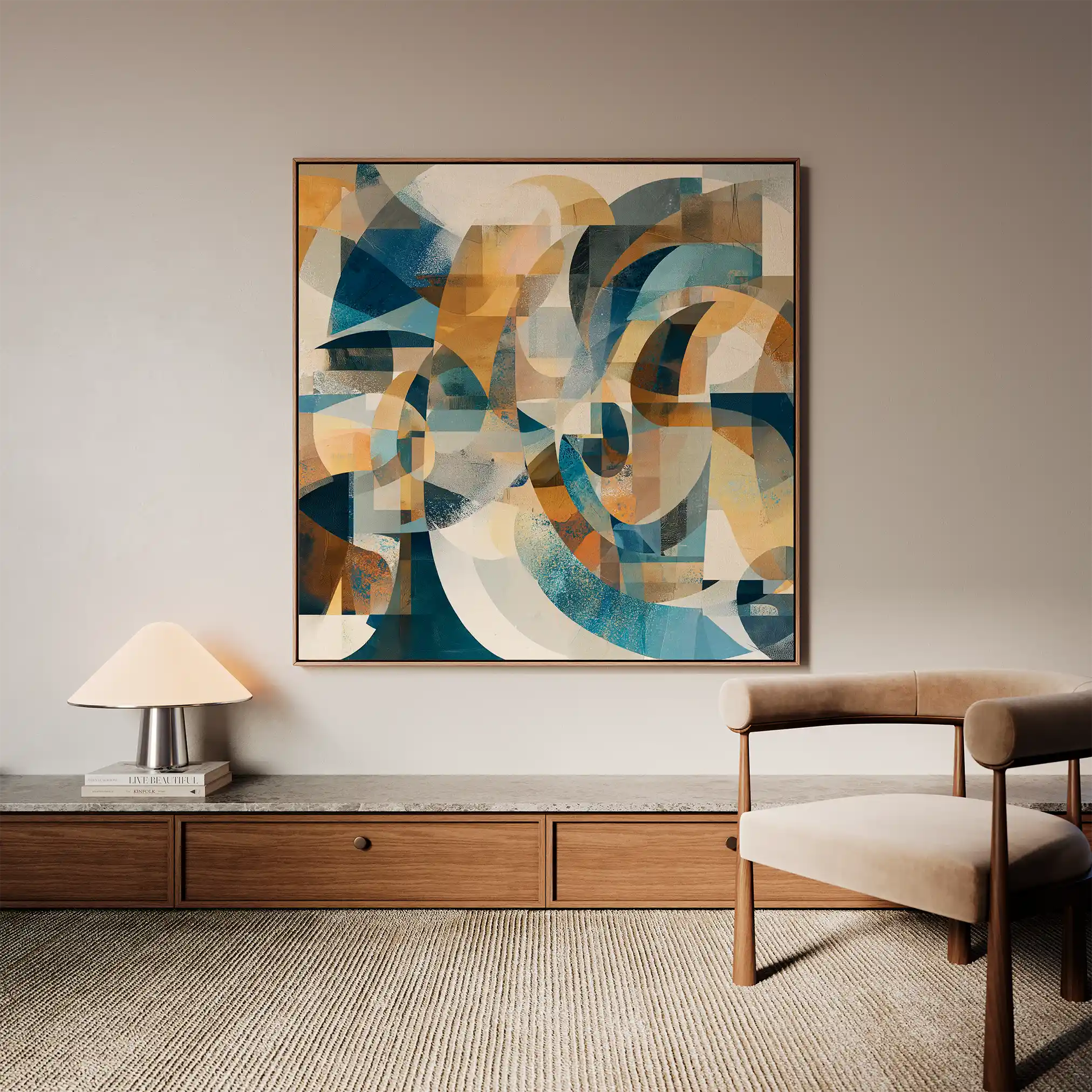 Abstract 1088 Canvas Art 60 x 60 cm / Stretched on hidden frame