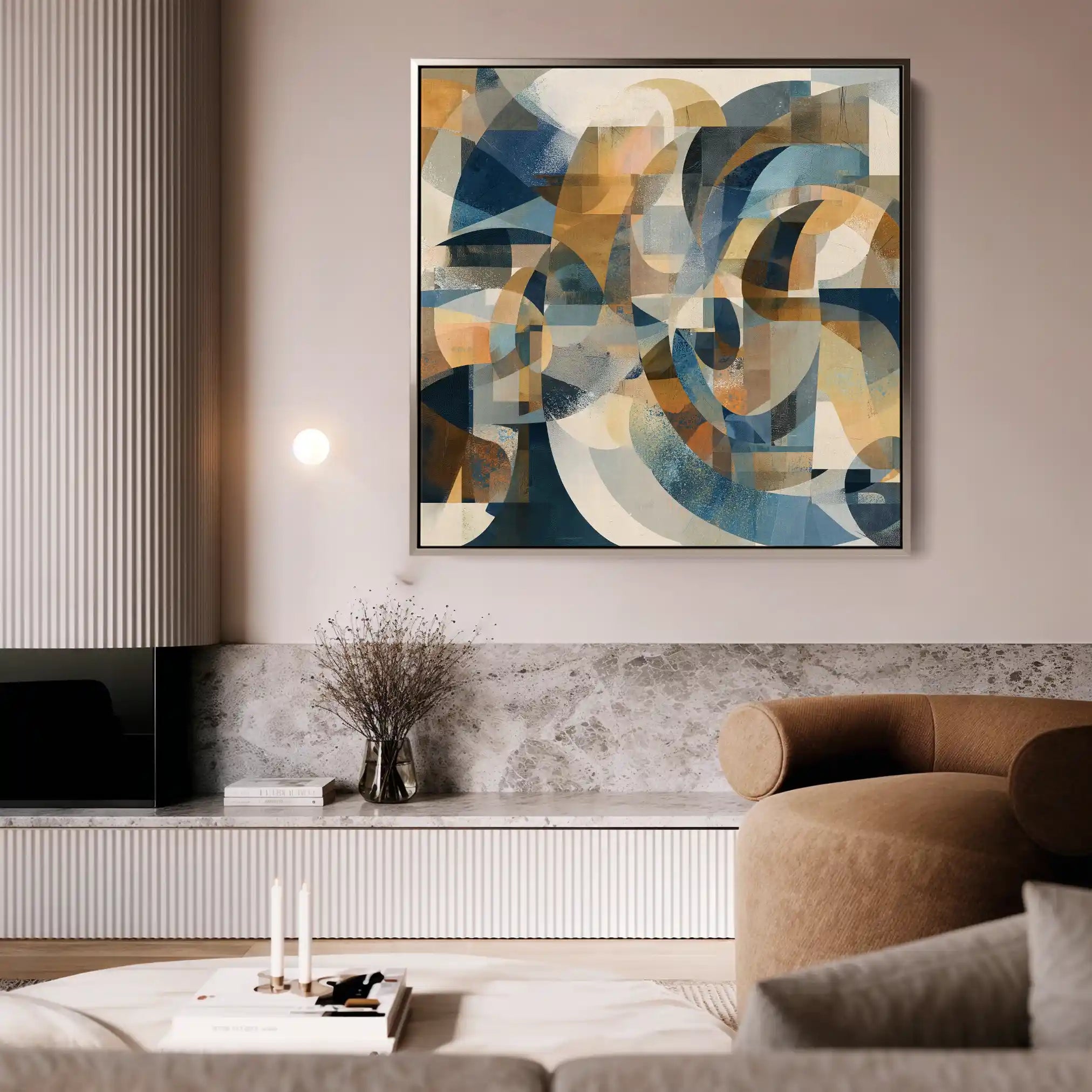 Abstract 1088 Canvas Art 60 x 60 cm / Stretched on hidden frame