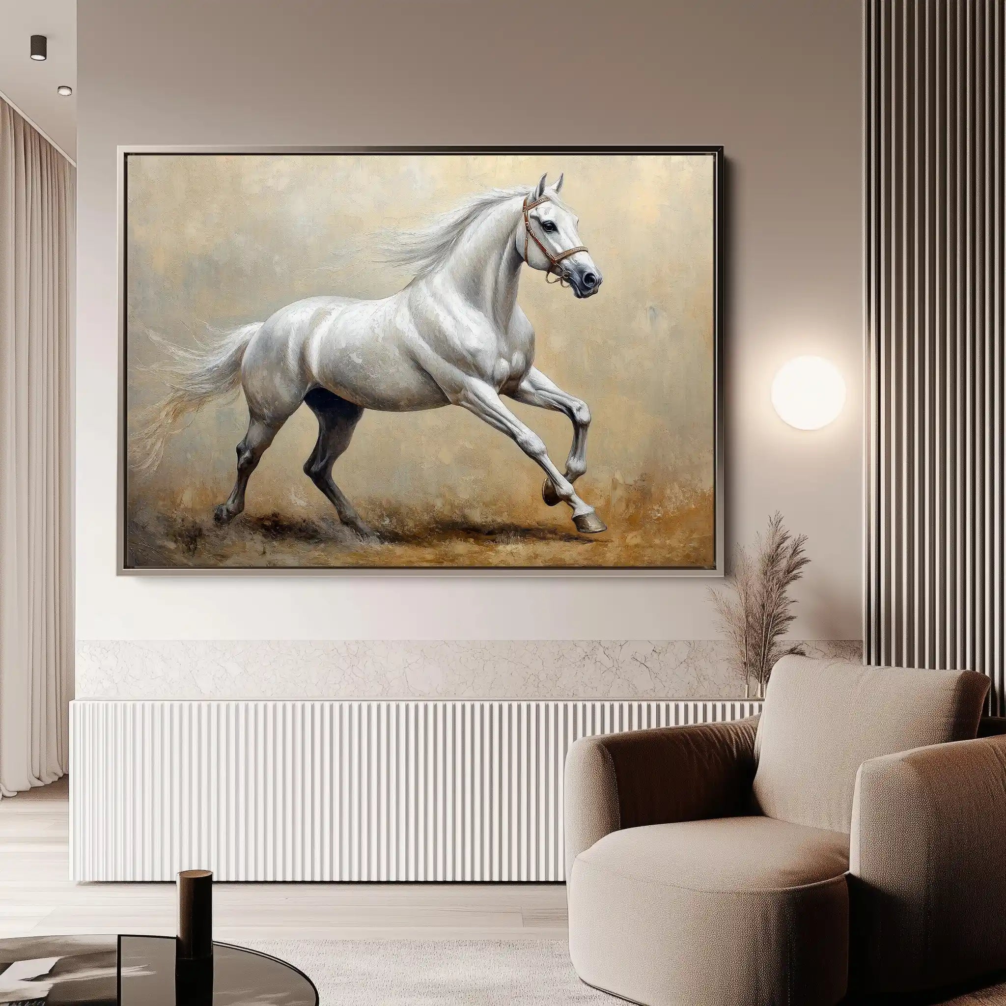 Horses 109 Canvas Art 90 x 60 cm / Stretched on hidden frame