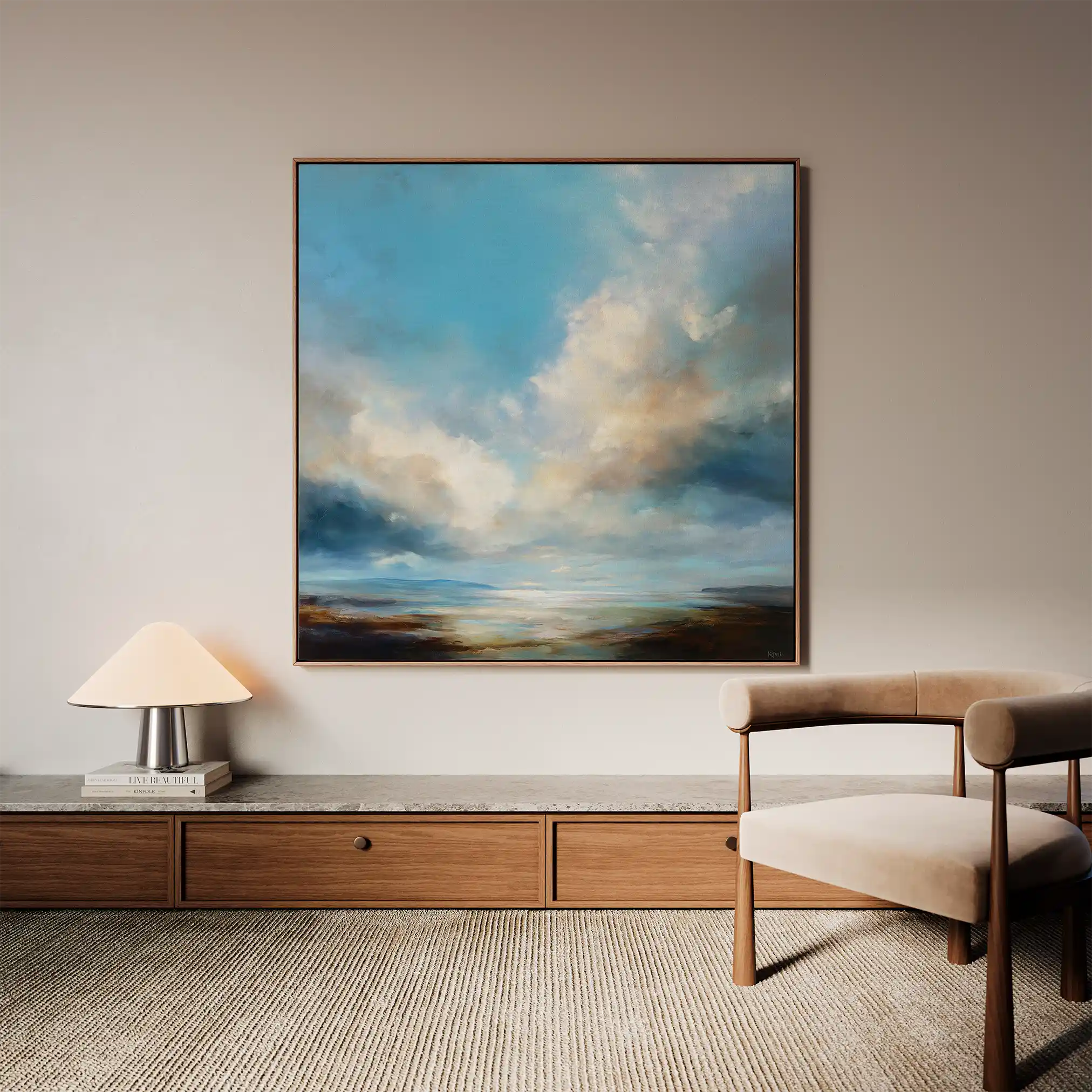Abstract 1090 Canvas Art 60 x 60 cm / Stretched on hidden frame