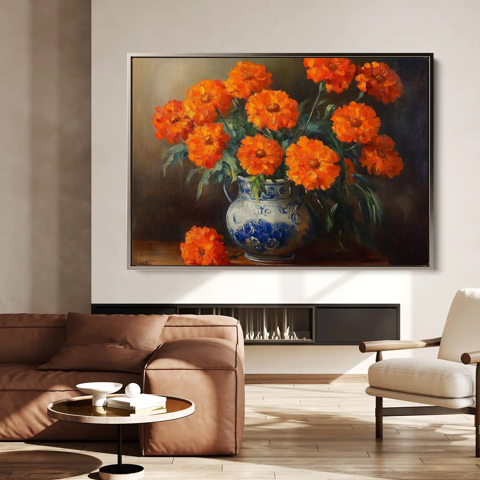 Floral Canvas Wall Art WAD1090-F 90 x 60 cm / Stretched on hidden frame