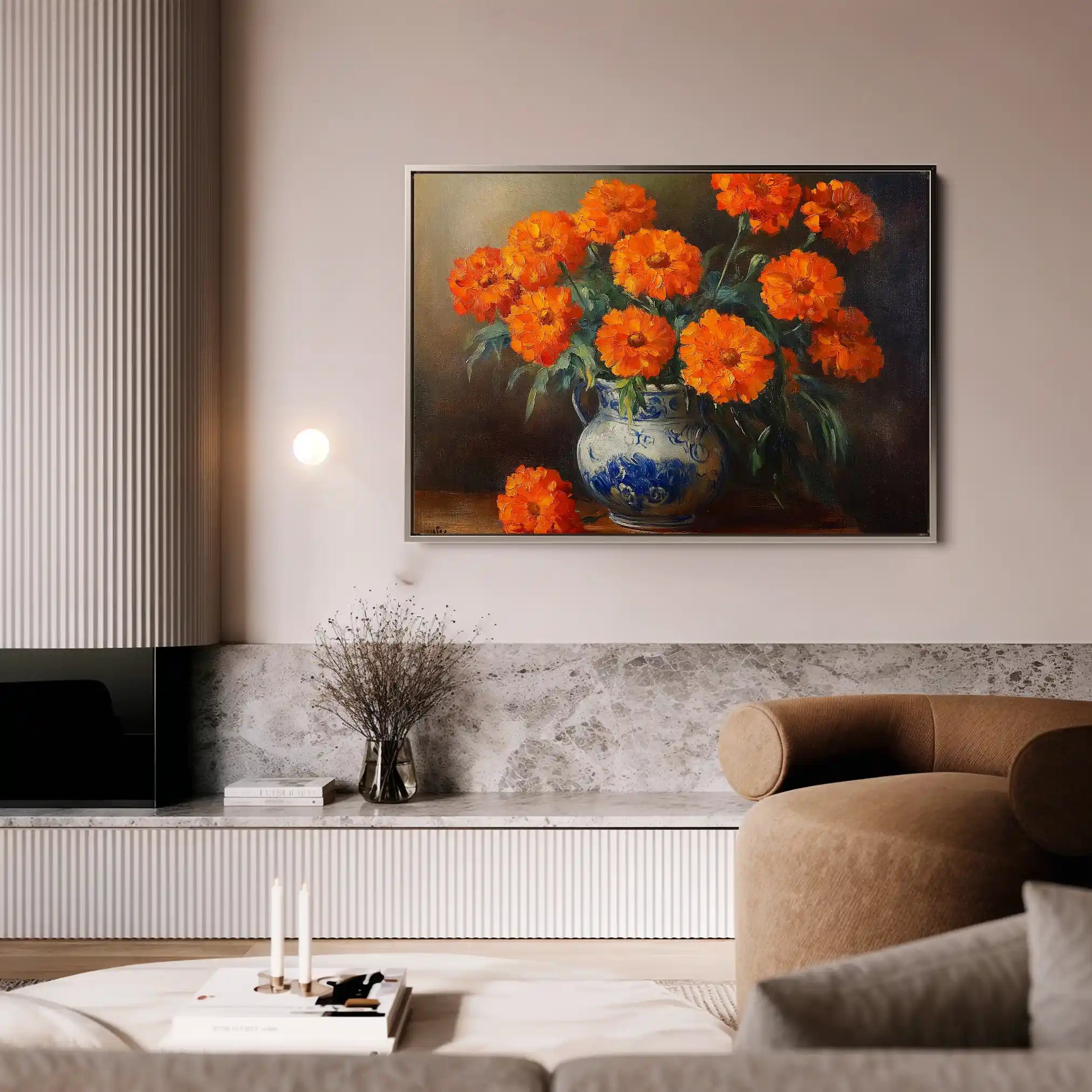 Floral Canvas Wall Art WAD1090-F 90 x 60 cm / Stretched on hidden frame