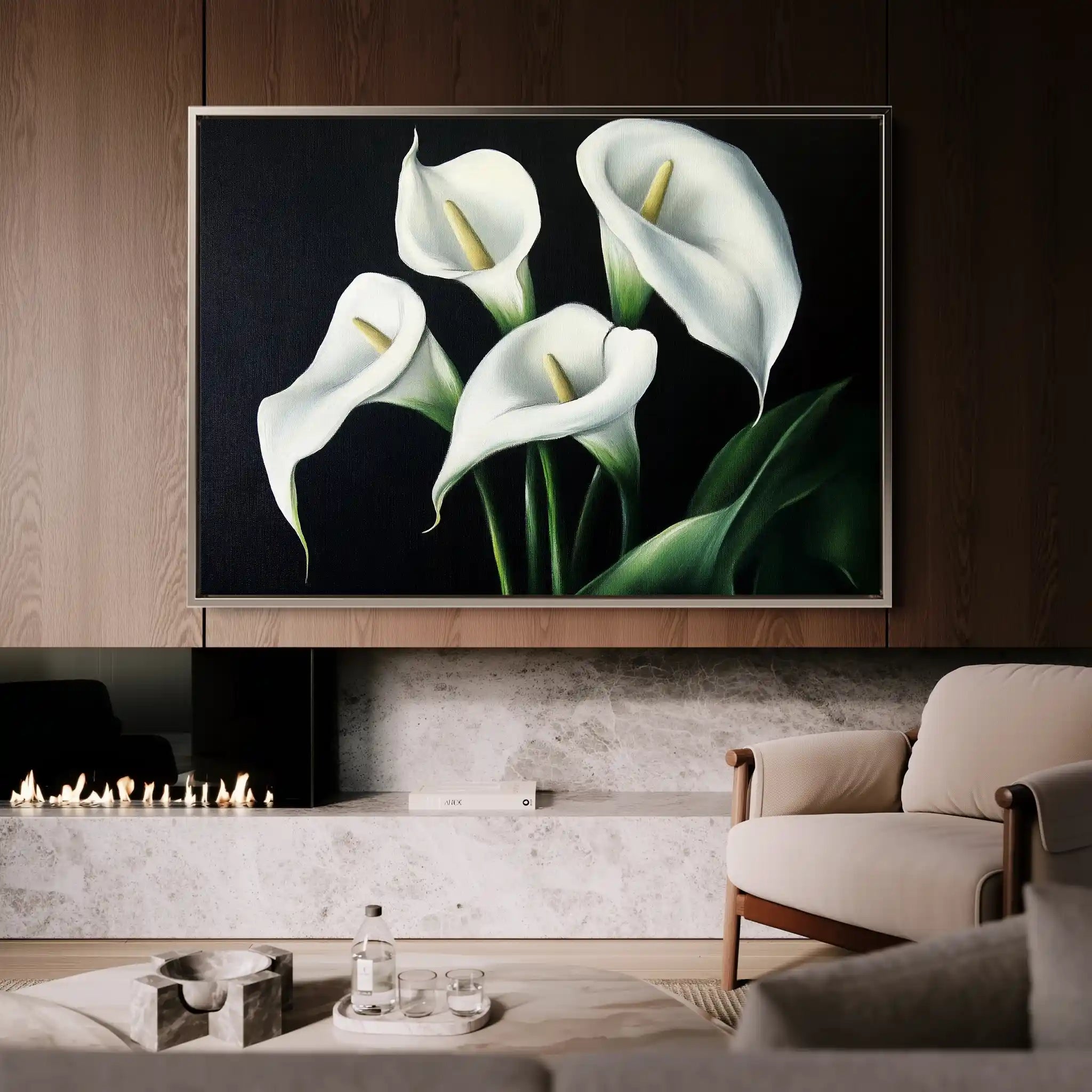 Floral Canvas Wall Art WAD1091-F 90 x 60 cm / Stretched on hidden frame