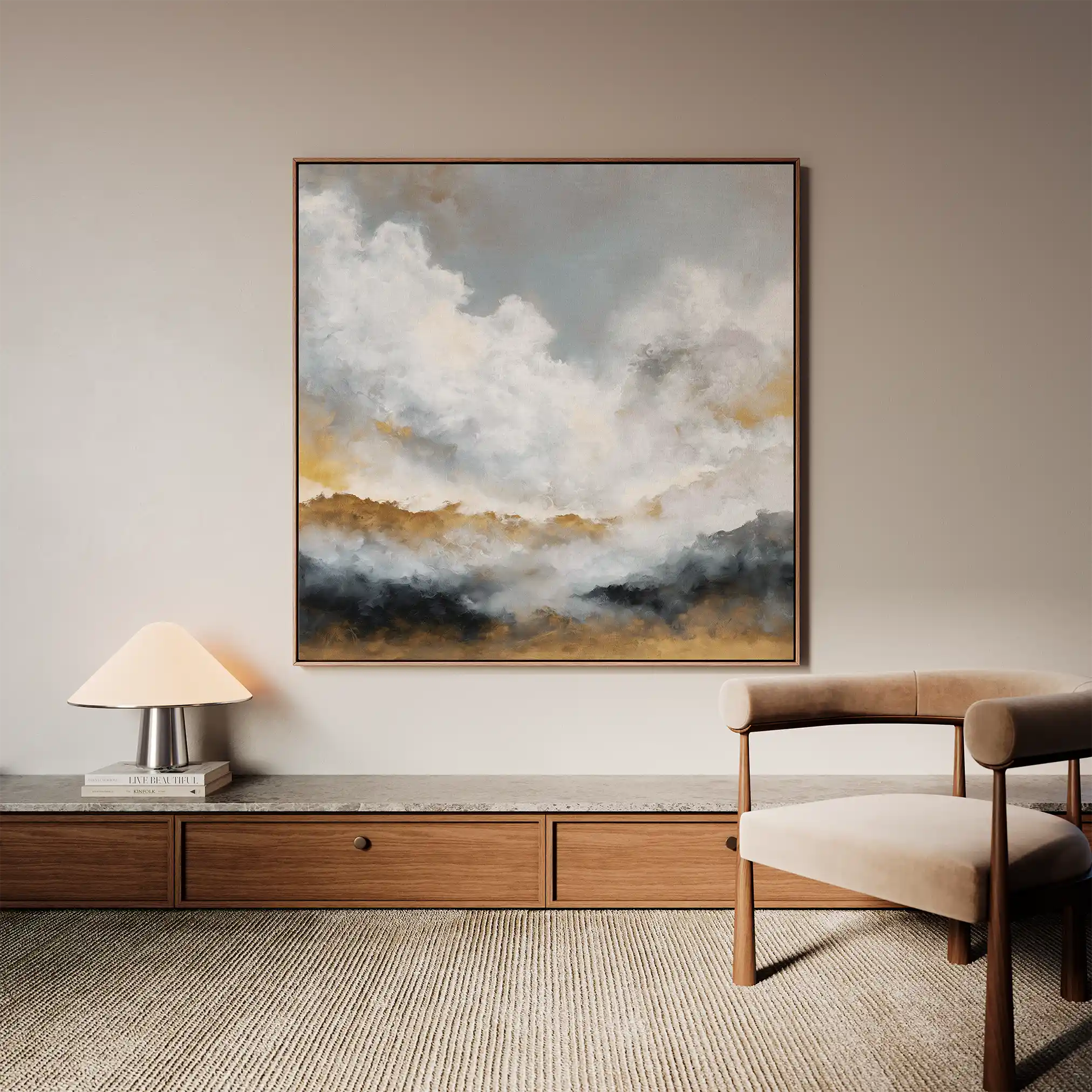 Abstract 1095 Canvas Art 60 x 60 cm / Stretched on hidden frame