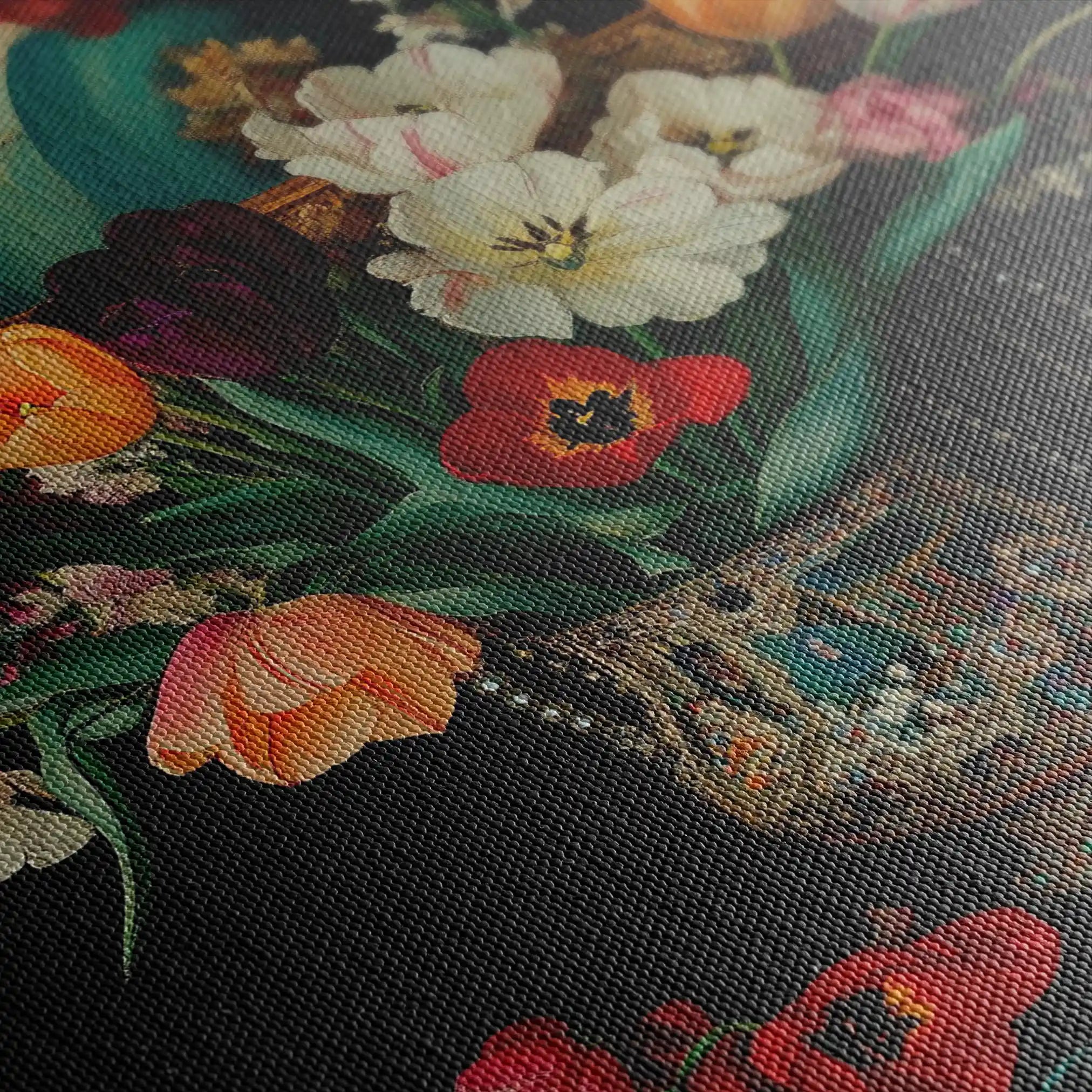 Floral Canvas Wall Art WAD1096-F 90 x 60 cm / Stretched on hidden frame