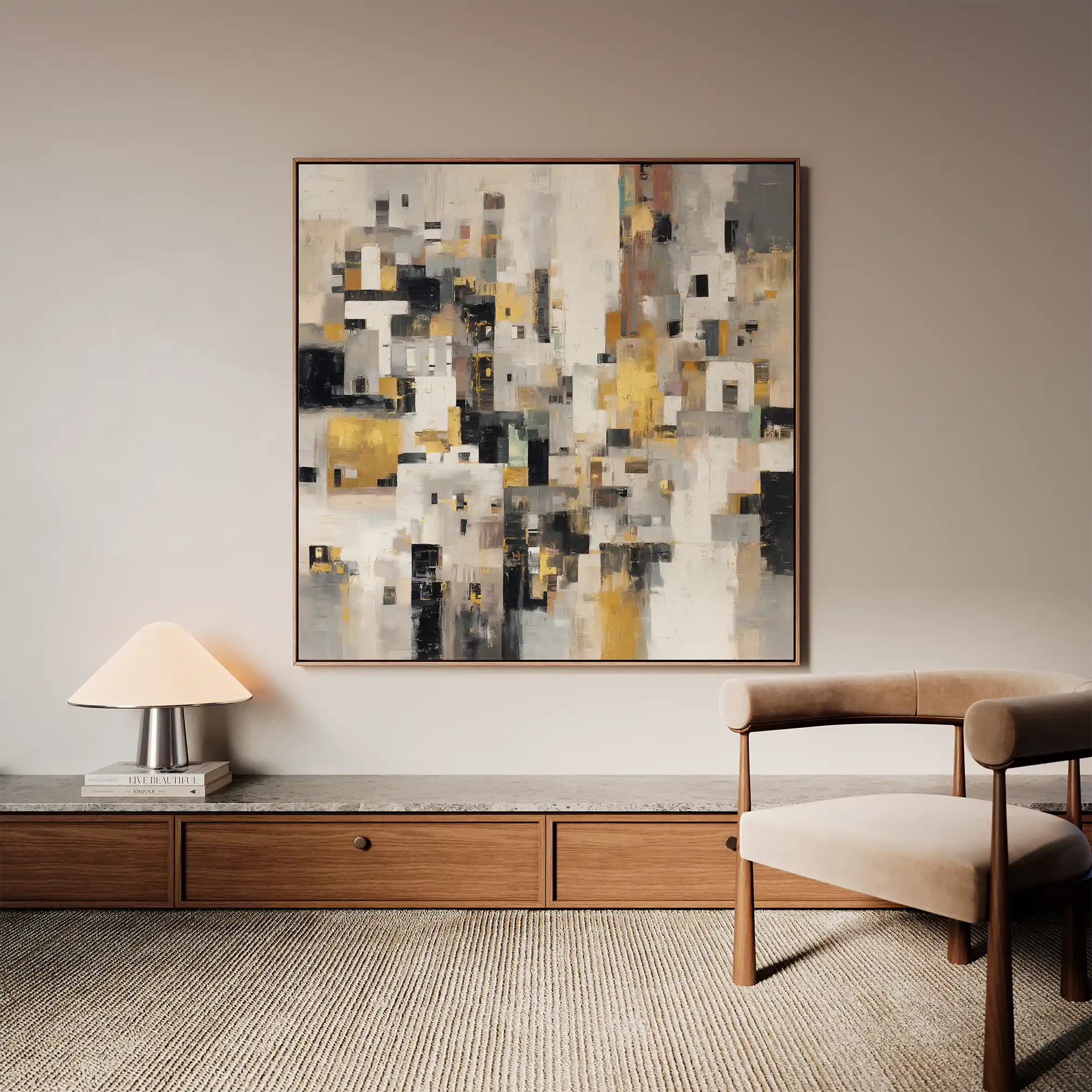 Abstract 1097 Canvas Art 60 x 60 cm / Stretched on hidden frame