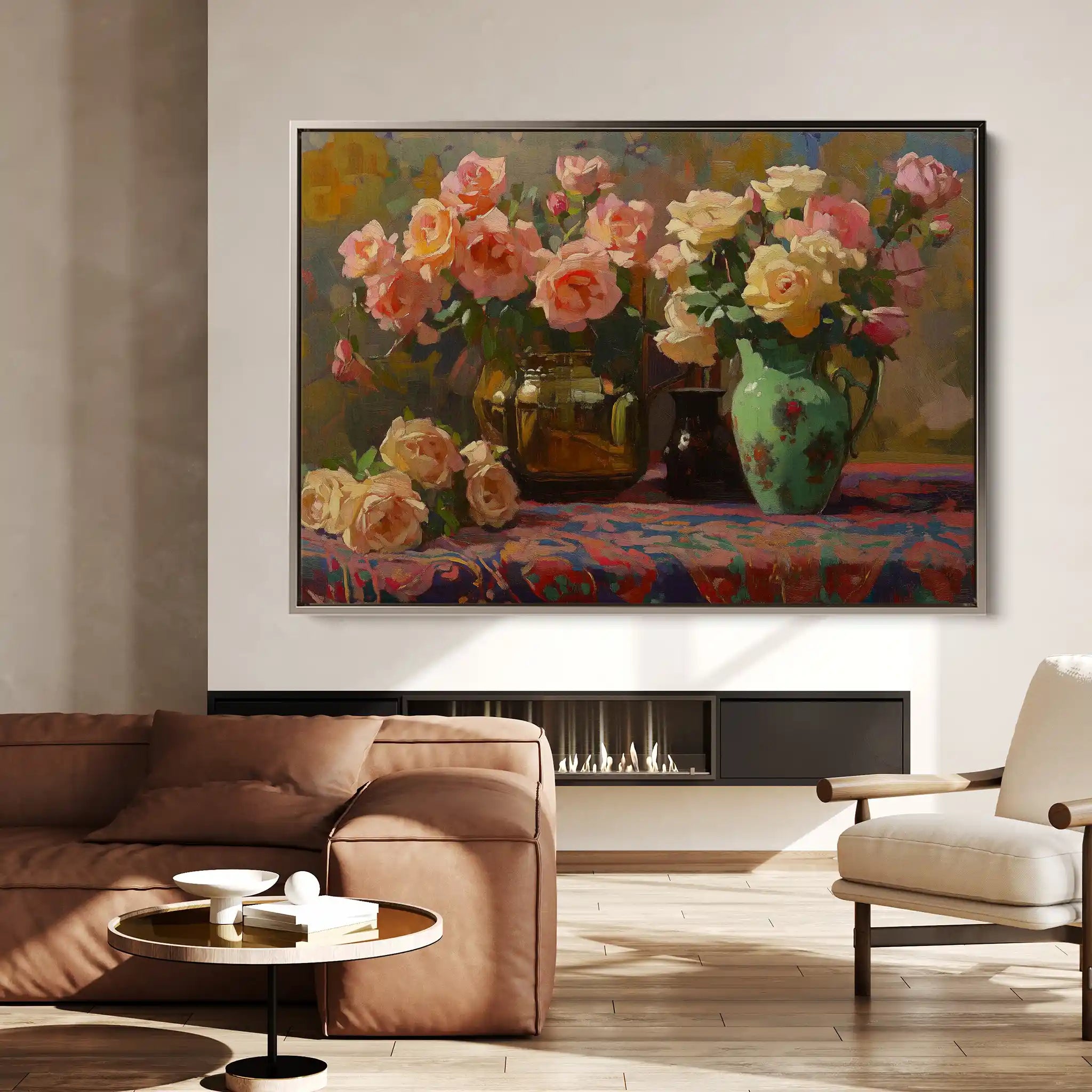 Floral Canvas Wall Art WAD1098-F 90 x 60 cm / Stretched on hidden frame