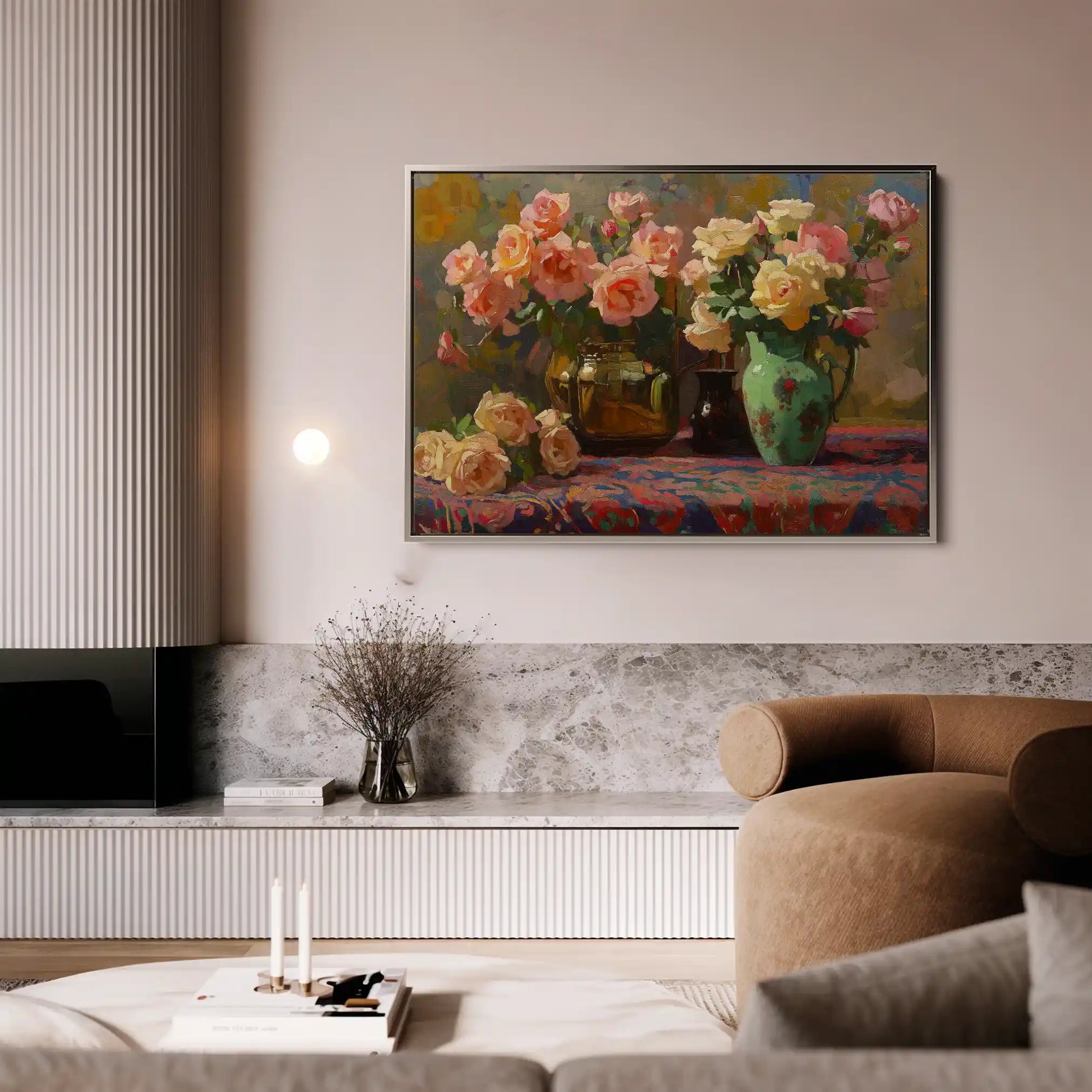 Floral Canvas Wall Art WAD1098-F 90 x 60 cm / Stretched on hidden frame