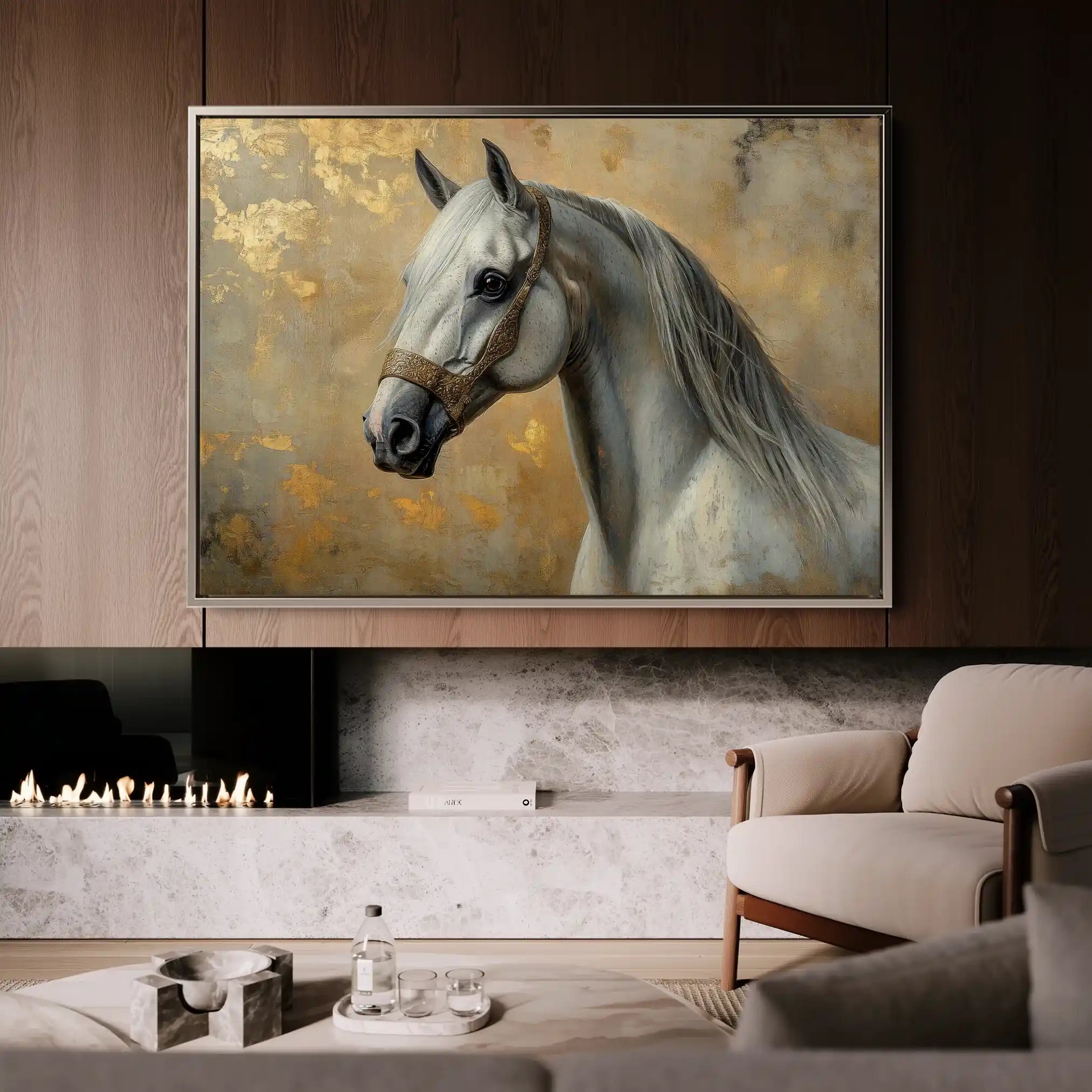 Horses 110 Canvas Art 90 x 60 cm / Stretched on hidden frame