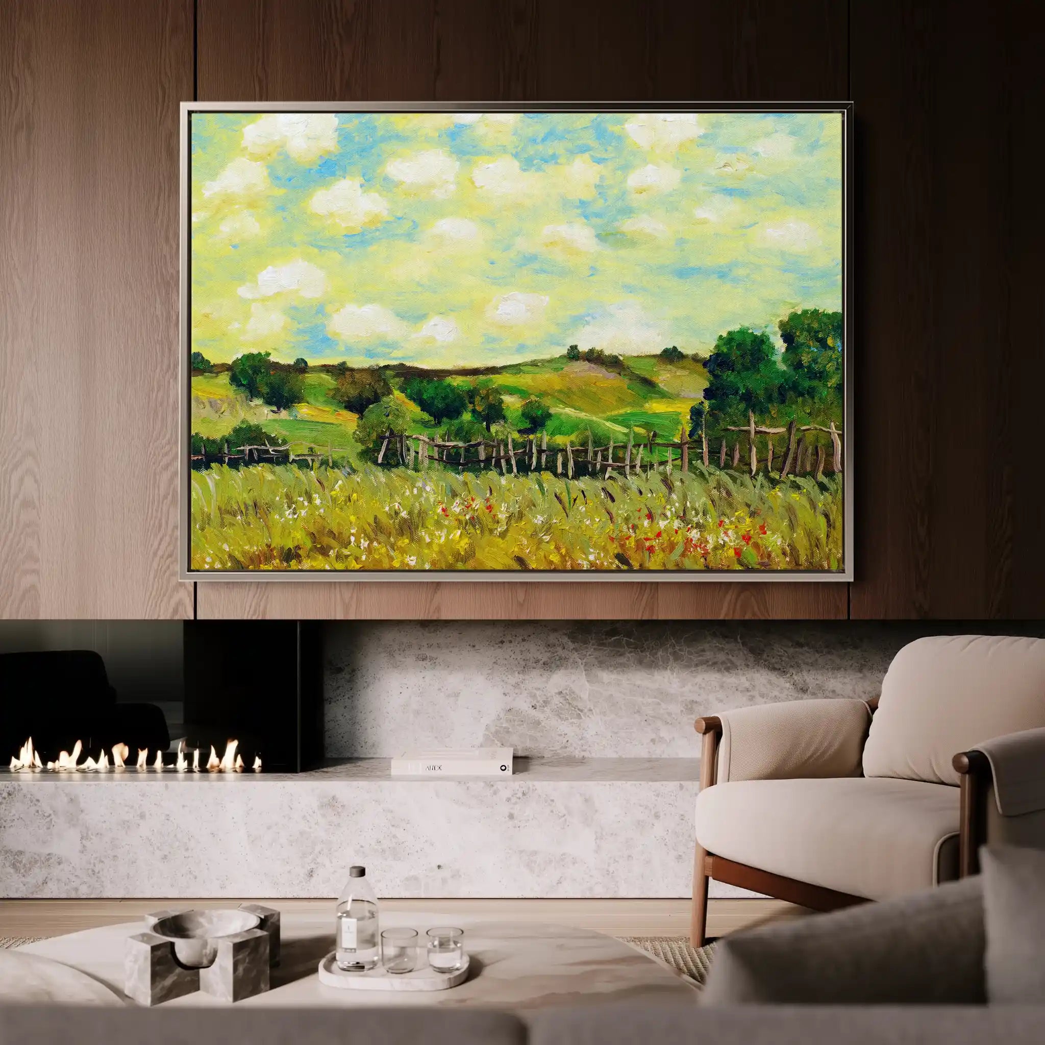 Landscape 110 Canvas Art 90 x 60 cm / Stretched on hidden frame