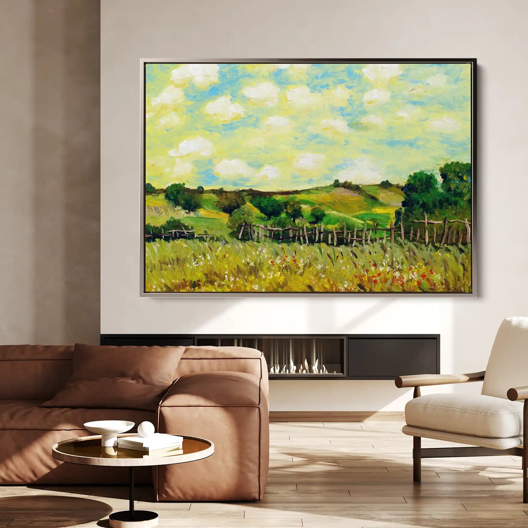 Landscape 110 Canvas Art 90 x 60 cm / Stretched on hidden frame