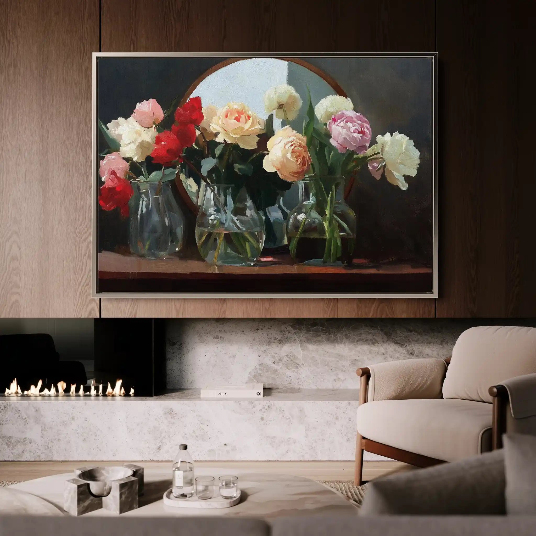 Floral Canvas Wall Art WAD1100-F 90 x 60 cm / Stretched on hidden frame