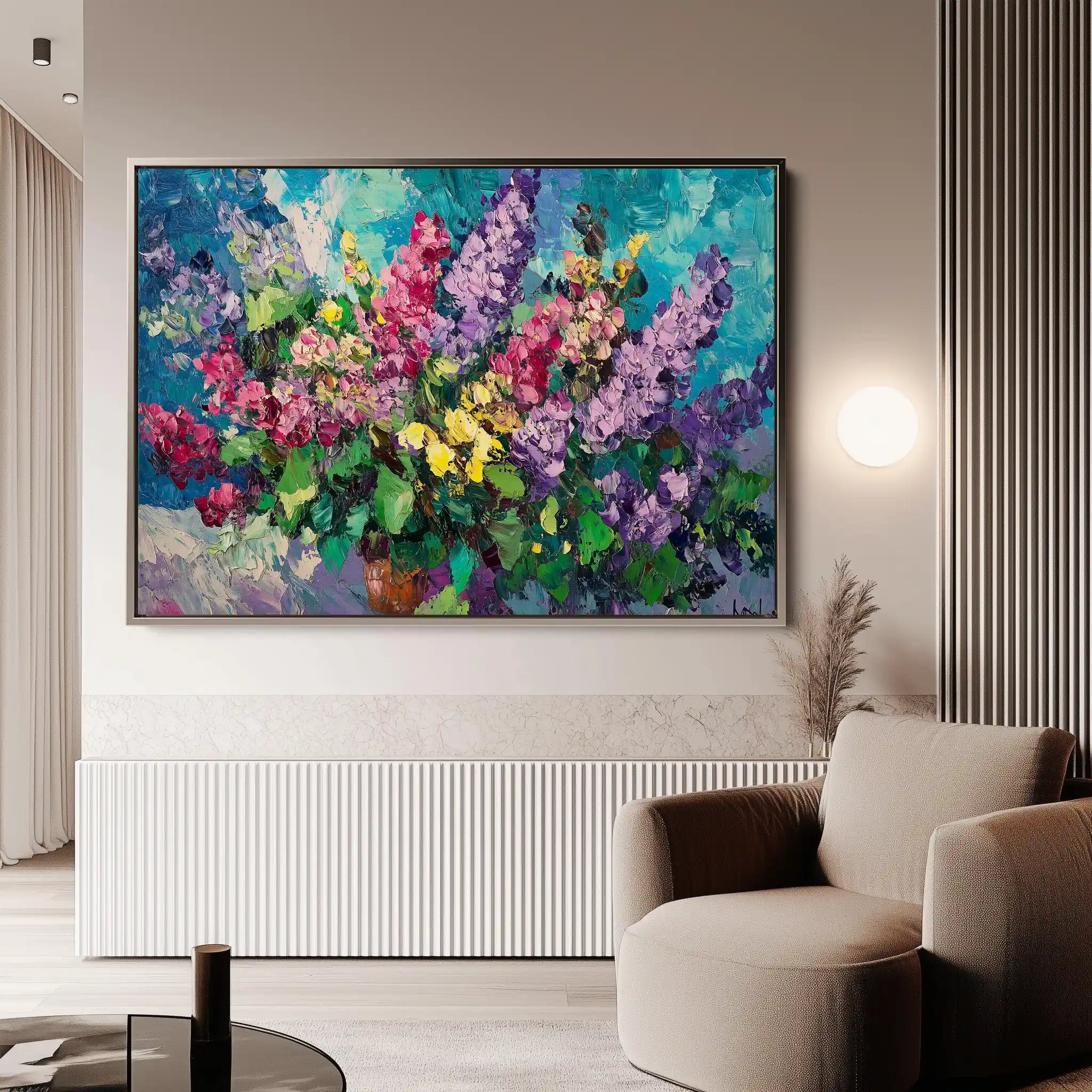 Floral Canvas Wall Art WAD1102-F 90 x 60 cm / Stretched on hidden frame
