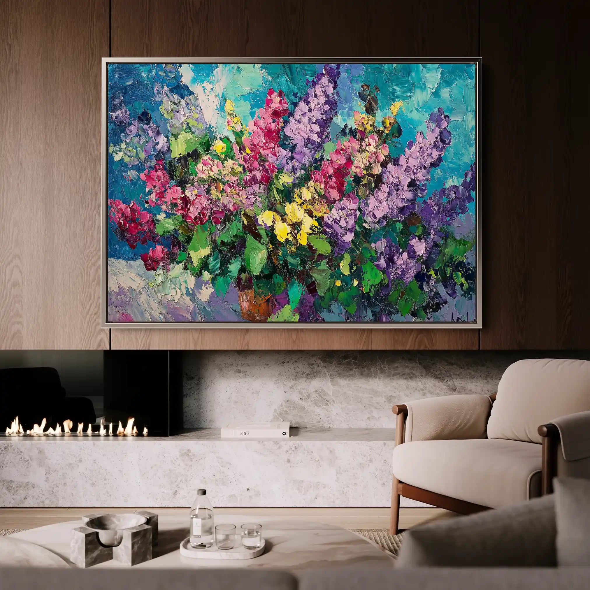 Floral Canvas Wall Art WAD1102-F 90 x 60 cm / Stretched on hidden frame