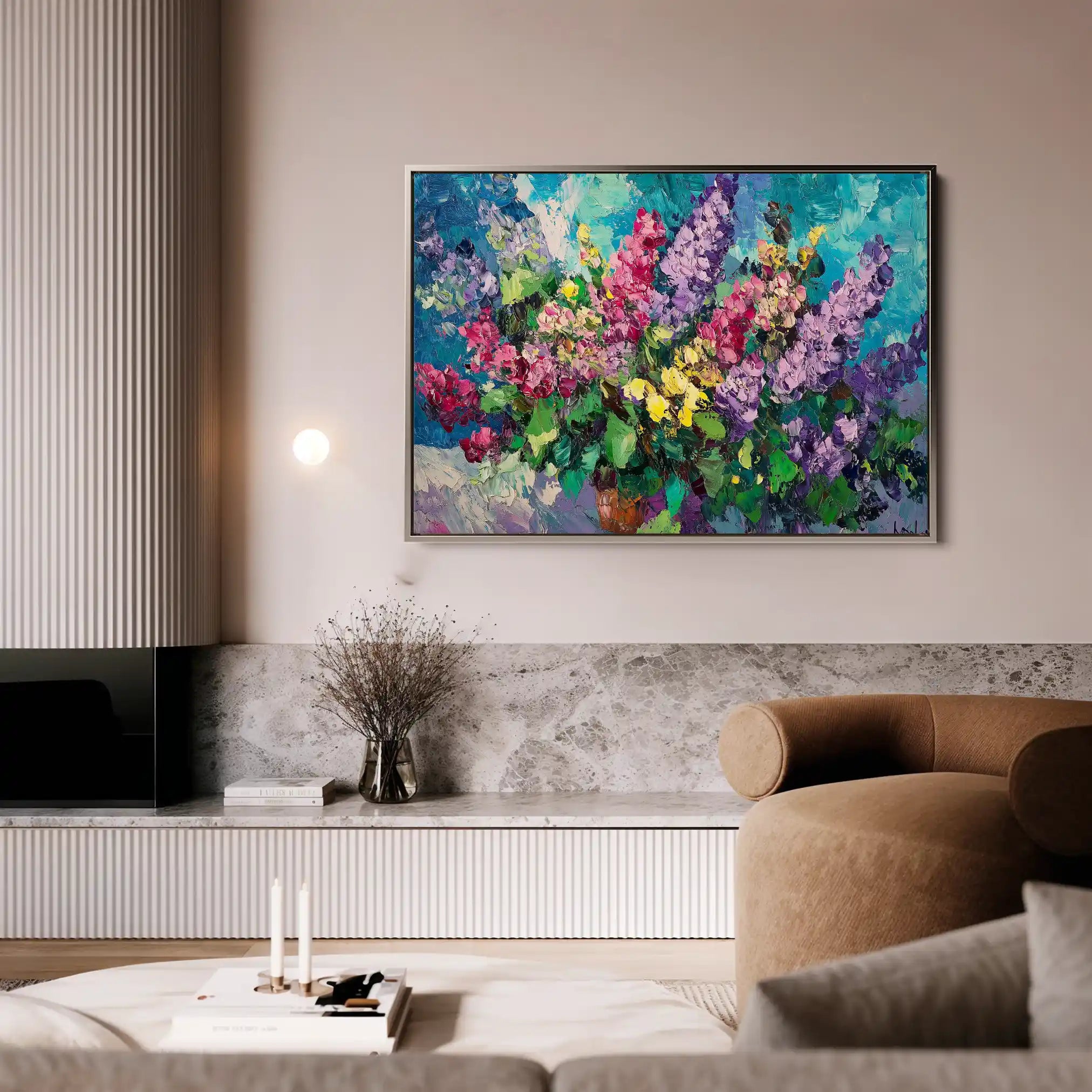 Floral Canvas Wall Art WAD1102-F 90 x 60 cm / Stretched on hidden frame