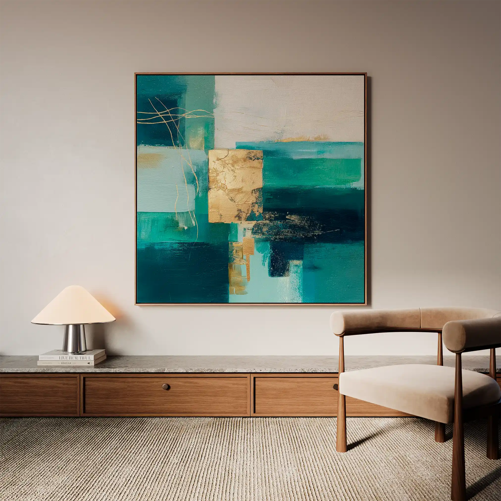 Abstract 1103 Canvas Art 60 x 60 cm / Stretched on hidden frame