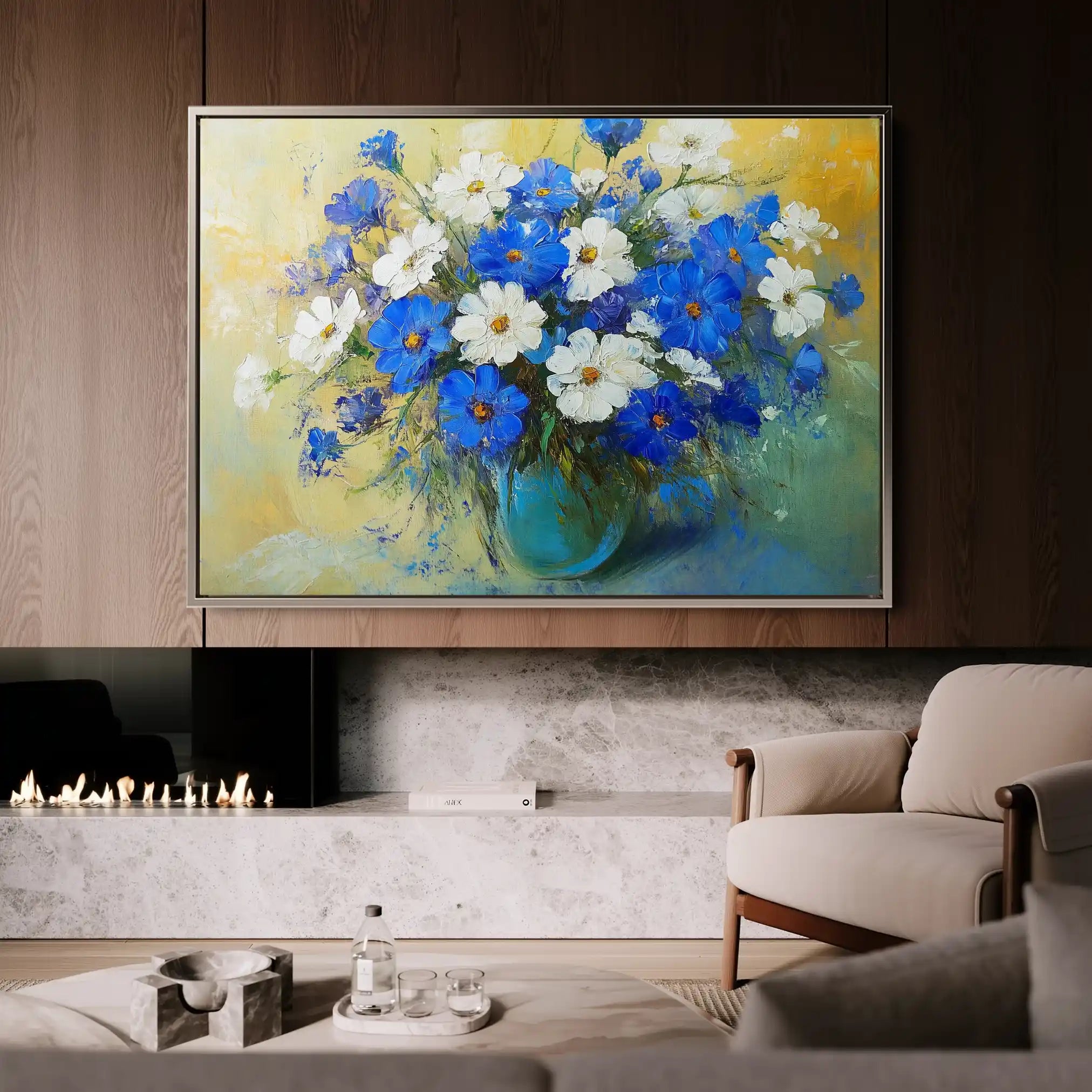 Floral Canvas Wall Art WAD1104-F 90 x 60 cm / Stretched on hidden frame