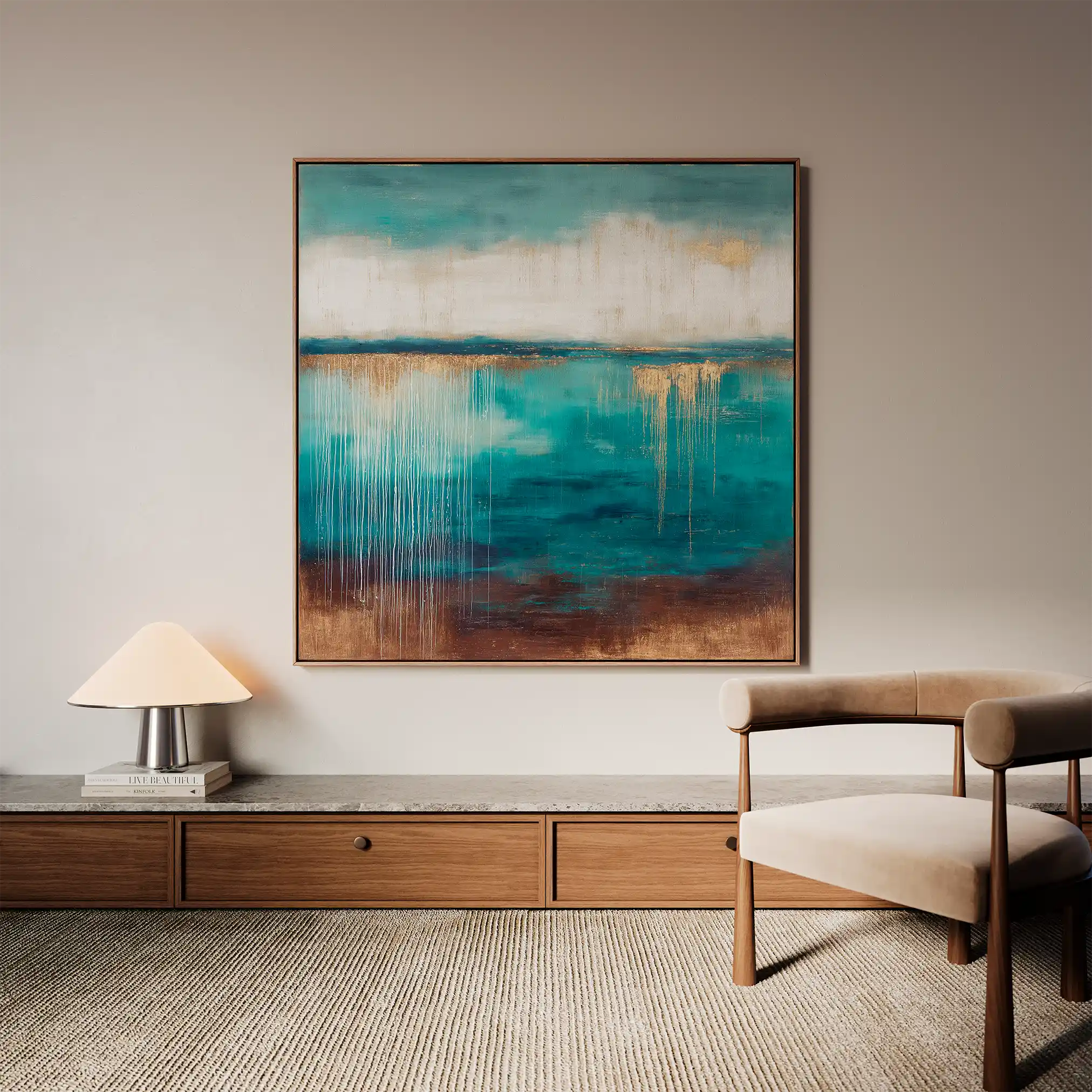 Abstract 1106 Canvas Art 60 x 60 cm / Stretched on hidden frame