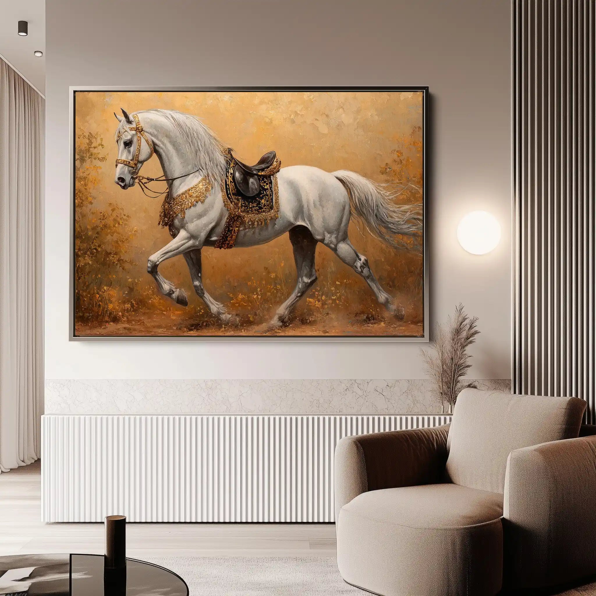 Horses 111 Canvas Art 90 x 60 cm / Stretched on hidden frame