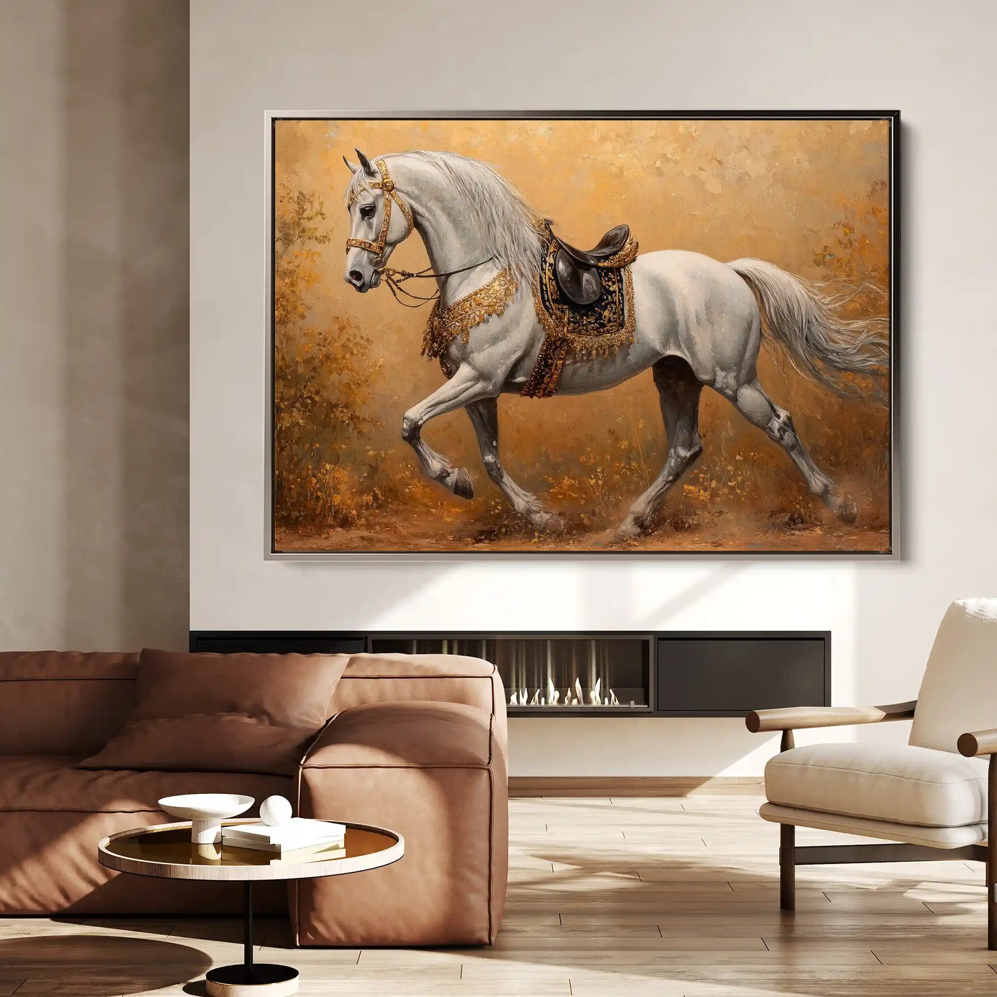Horses 111 Canvas Art 90 x 60 cm / Stretched on hidden frame