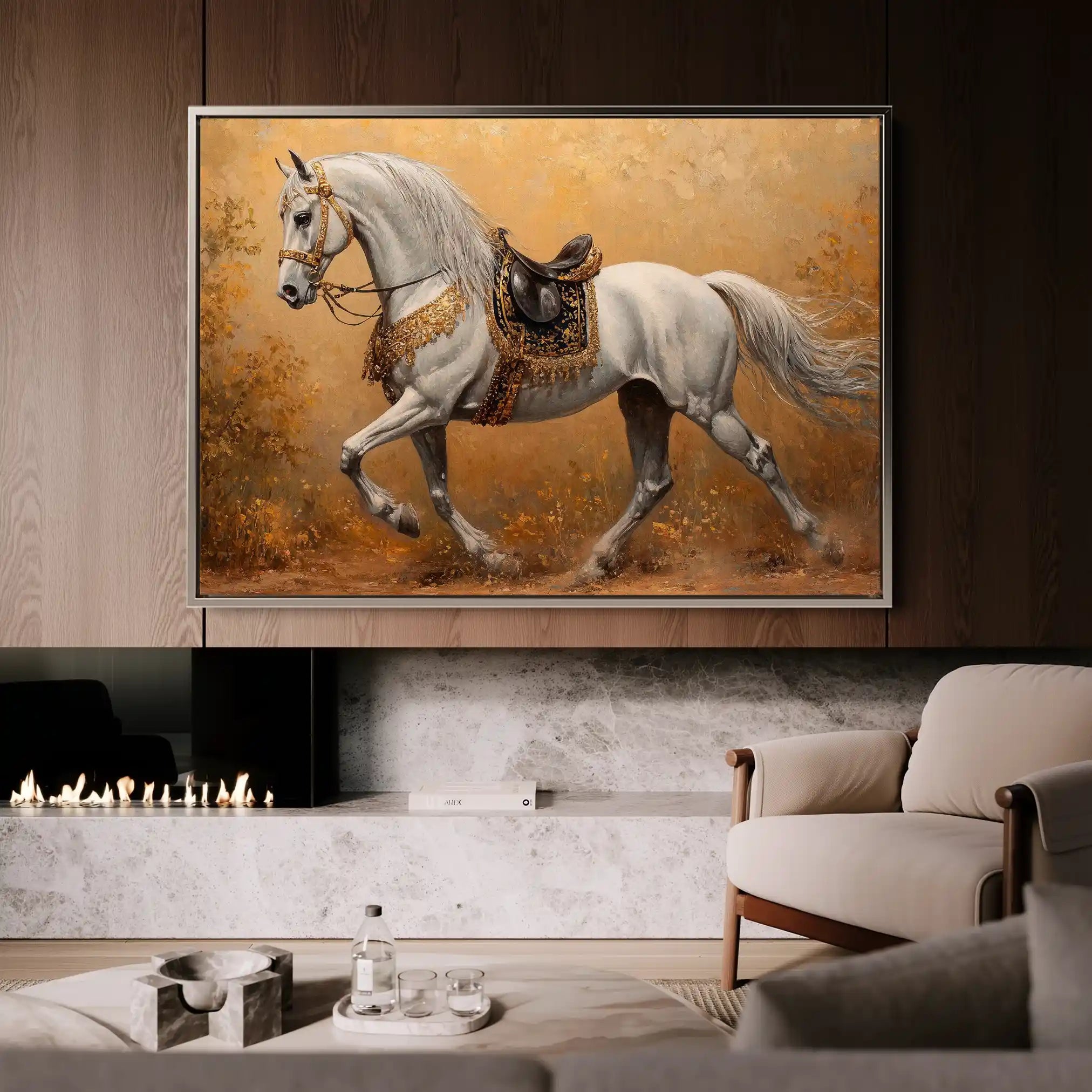 Horses 111 Canvas Art 90 x 60 cm / Stretched on hidden frame