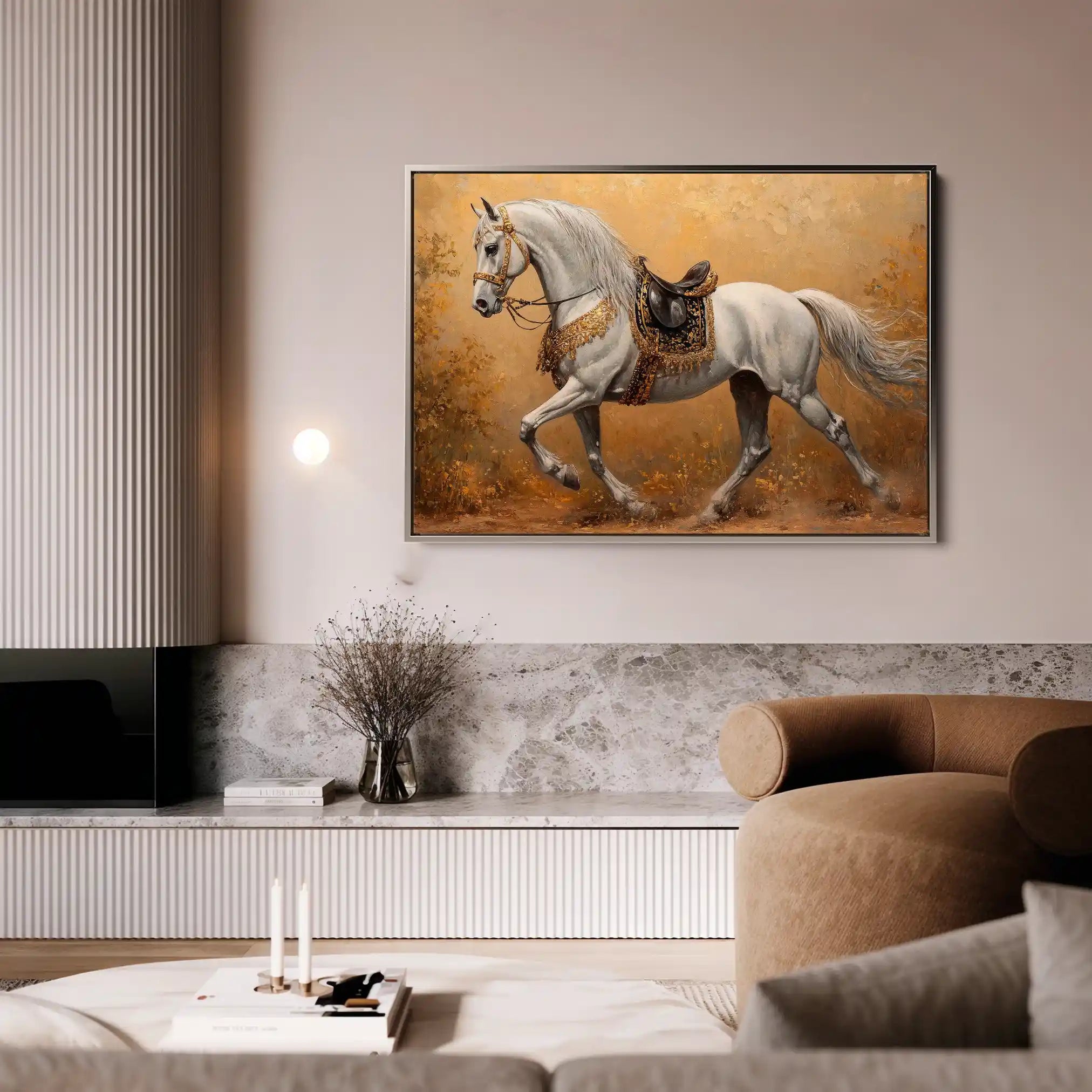 Horses 111 Canvas Art 90 x 60 cm / Stretched on hidden frame