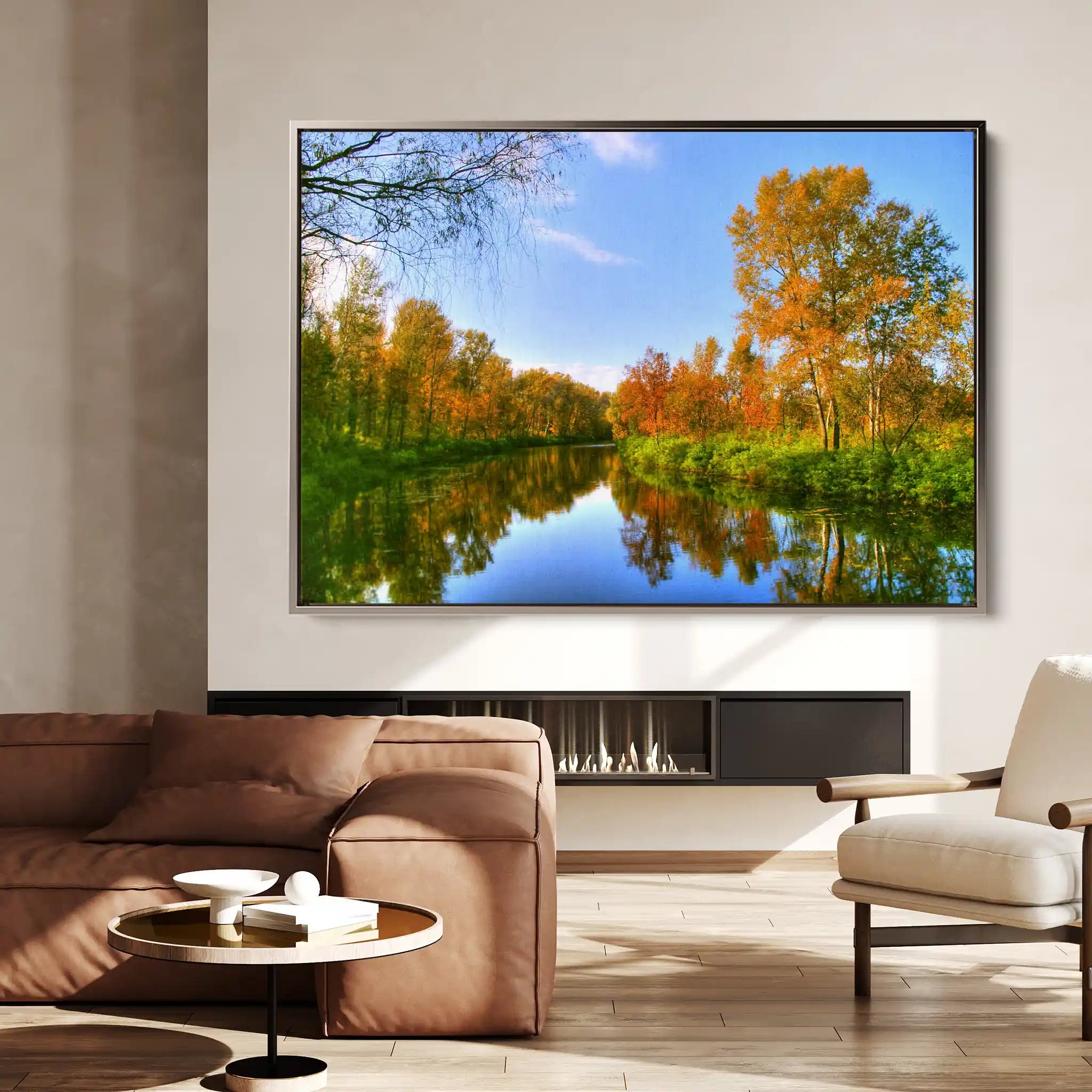Landscape 111 Canvas Art 90 x 60 cm / Stretched on hidden frame