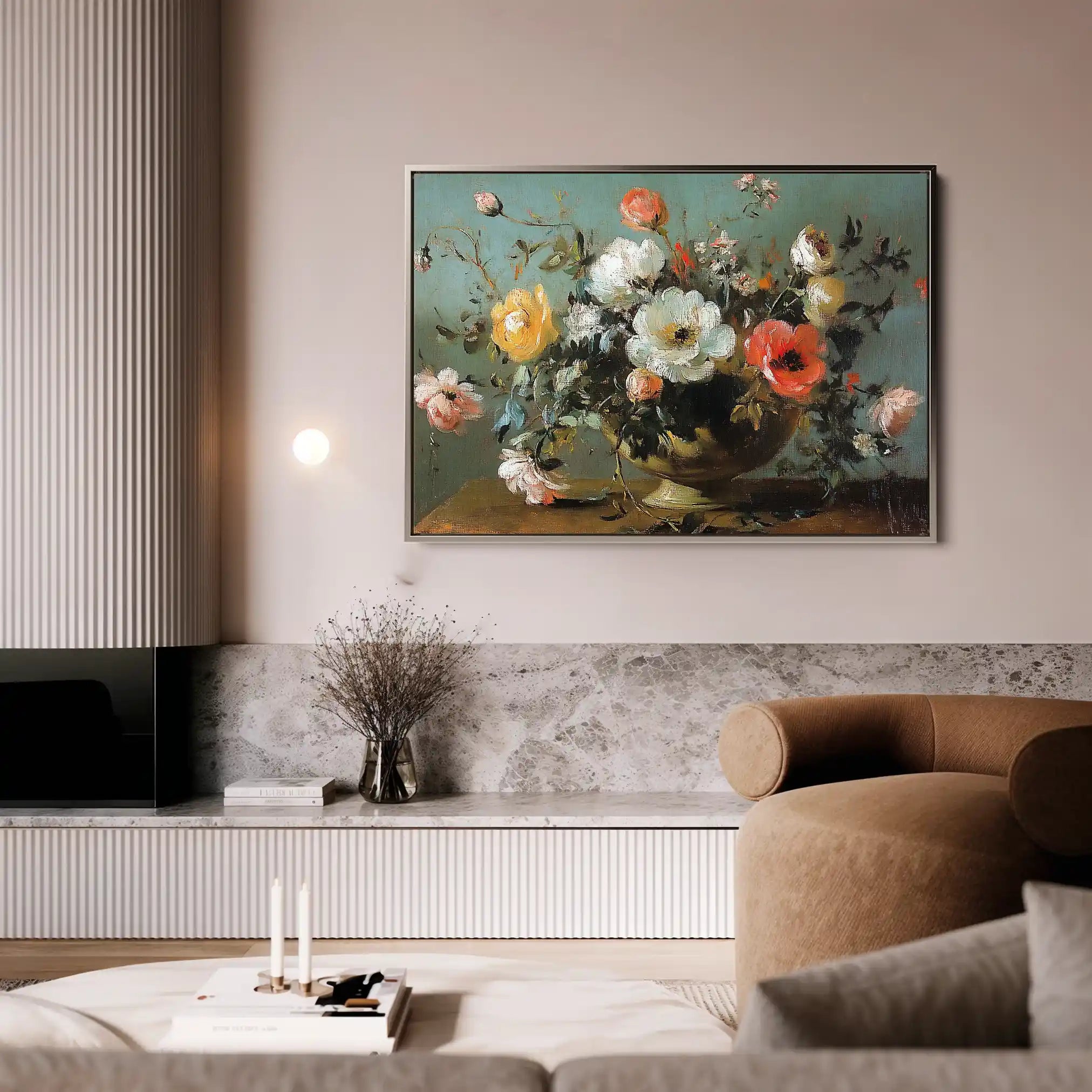 Floral Canvas Wall Art WAD1110-F 90 x 60 cm / Stretched on hidden frame