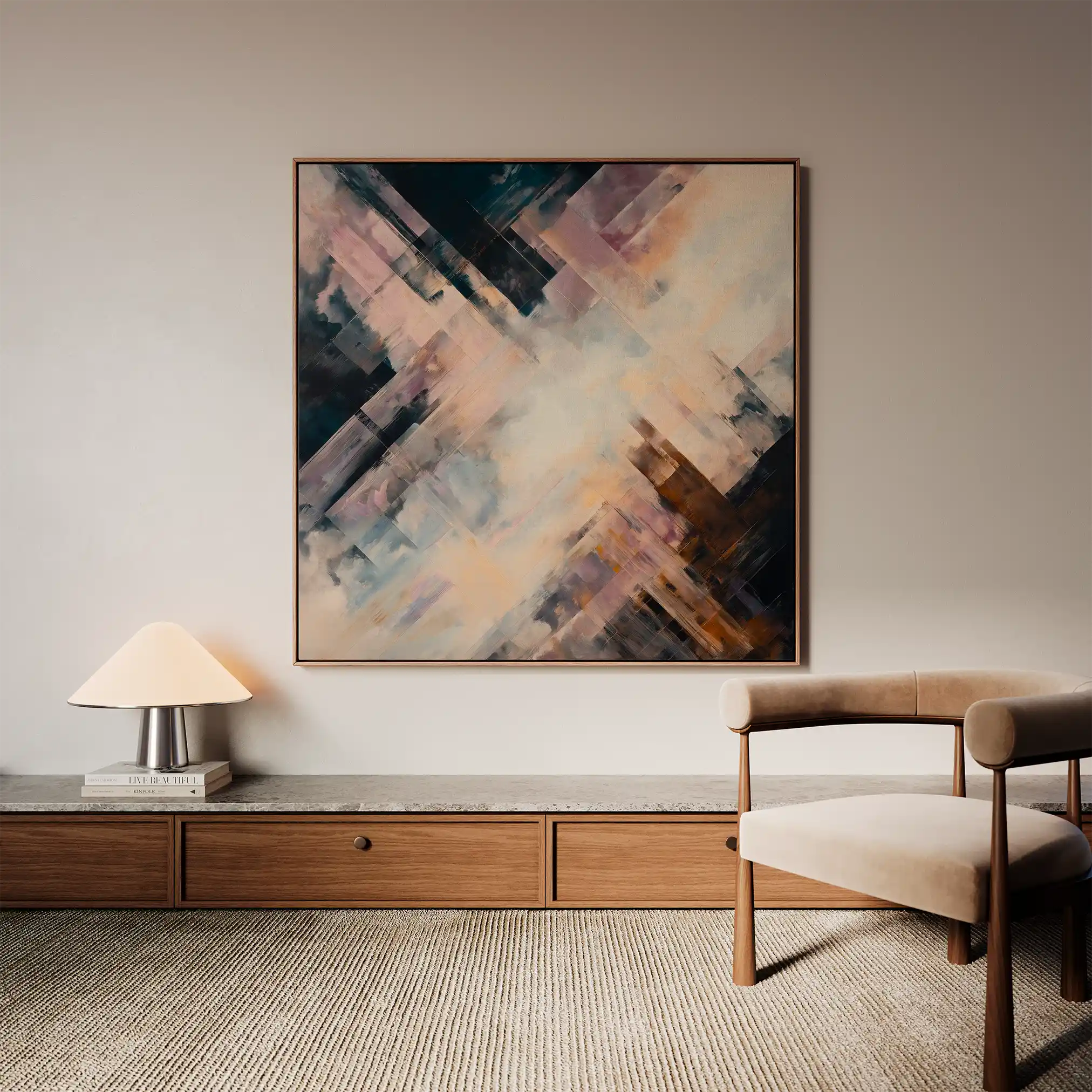 Abstract 1111 Canvas Art 60 x 60 cm / Stretched on hidden frame