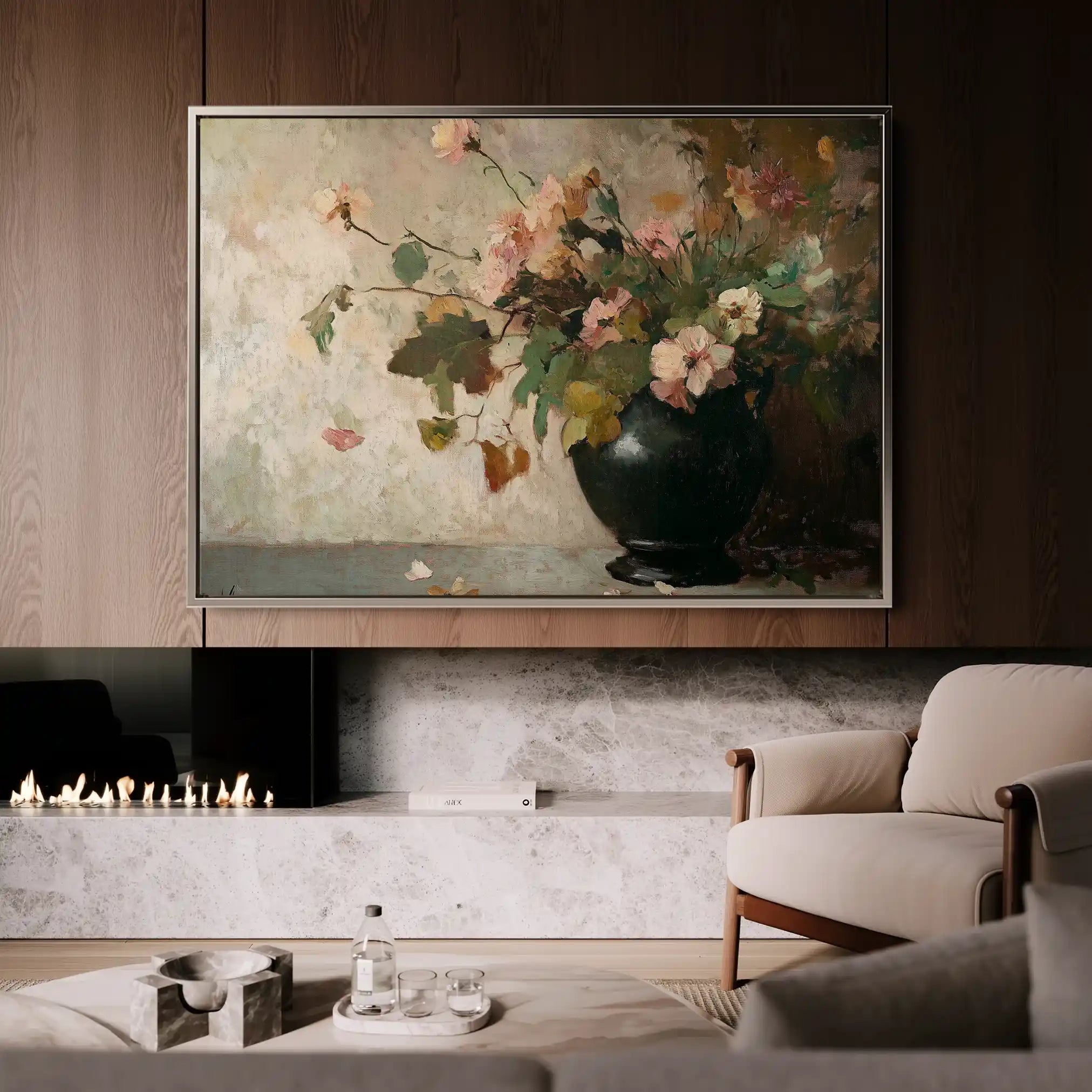 Floral Canvas Wall Art WAD1111-F 90 x 60 cm / Stretched on hidden frame