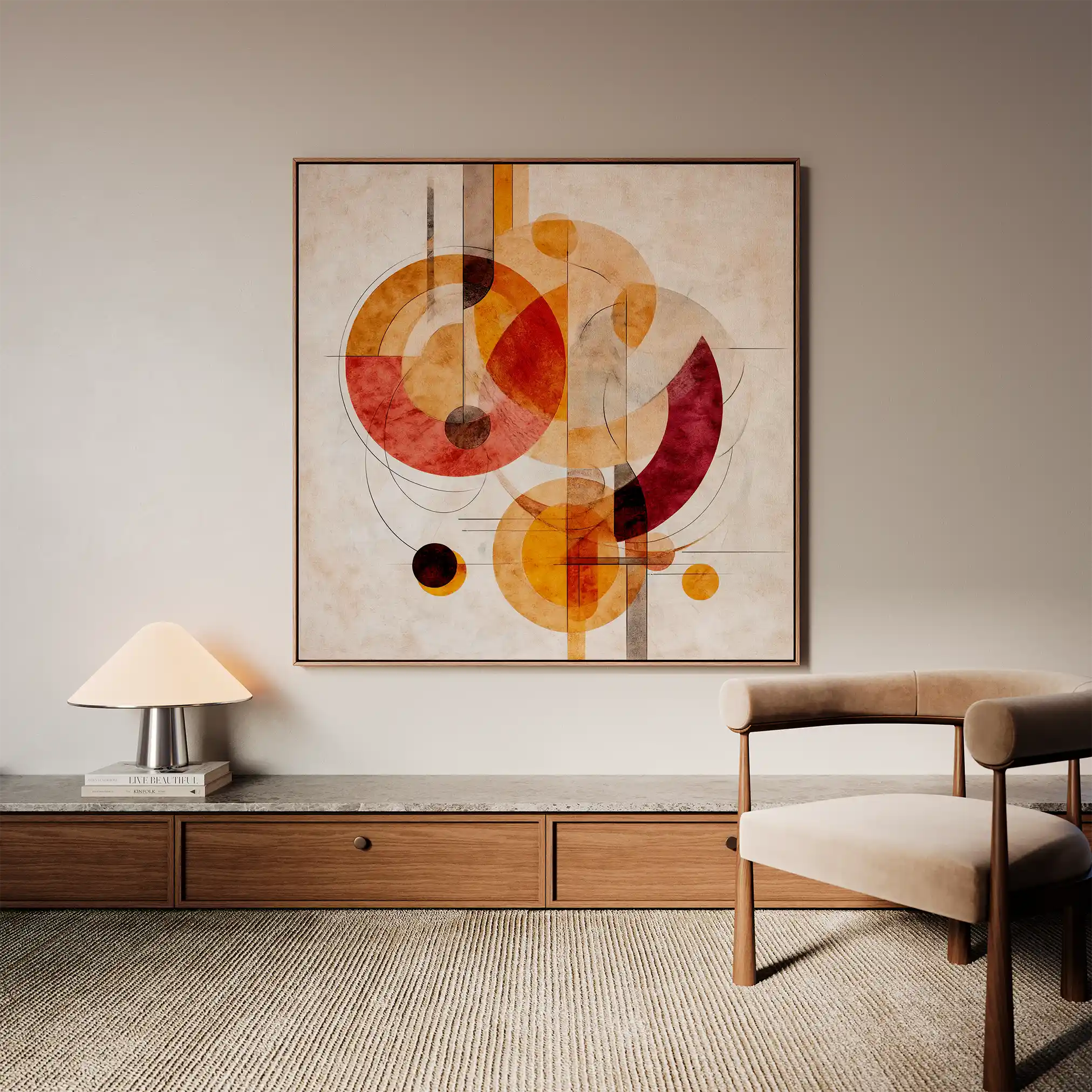 Abstract 1113 Canvas Art 60 x 60 cm / Stretched on hidden frame