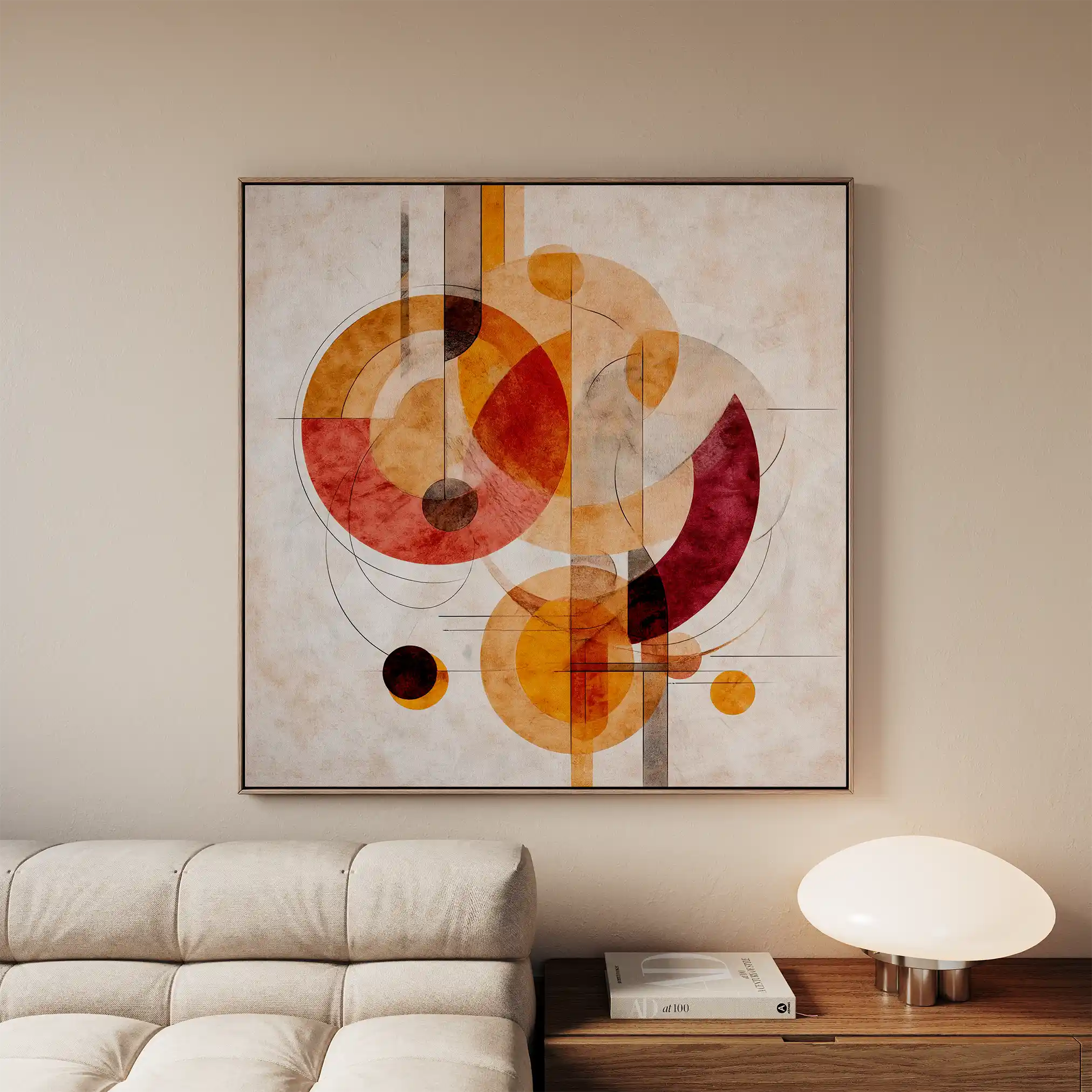 Abstract 1113 Canvas Art 60 x 60 cm / Stretched on hidden frame