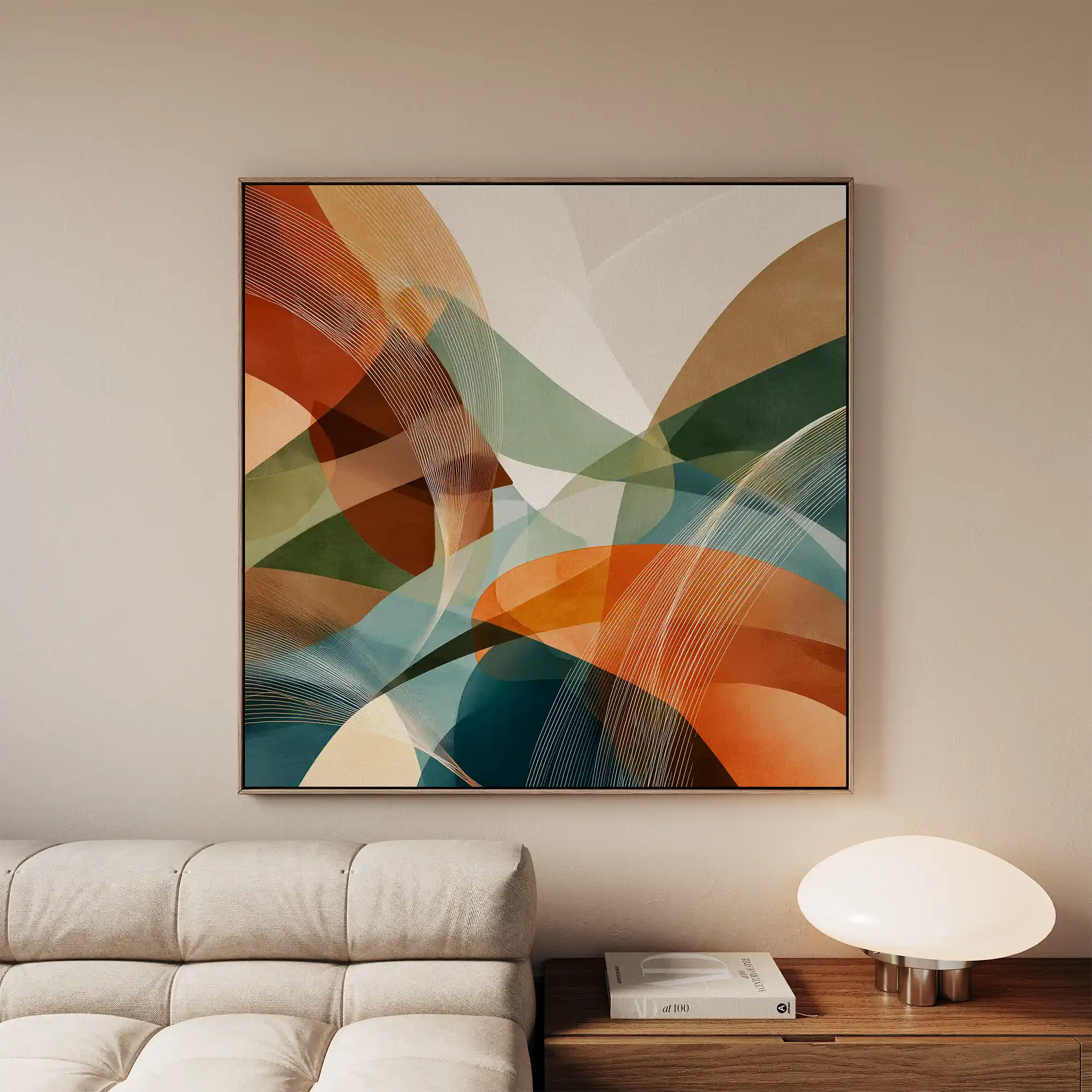 Abstract 1114 Canvas Art 60 x 60 cm / Stretched on hidden frame