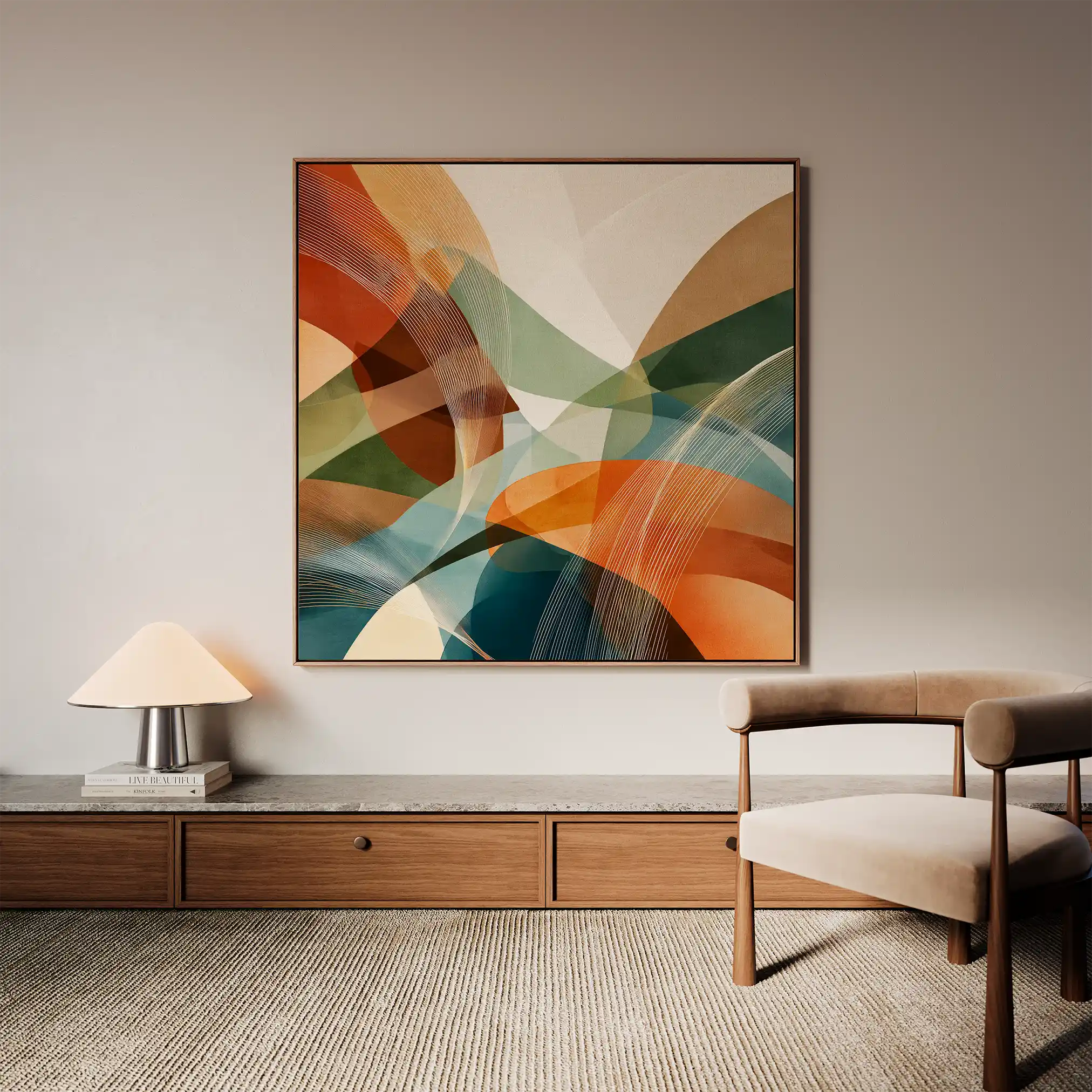 Abstract 1114 Canvas Art 60 x 60 cm / Stretched on hidden frame