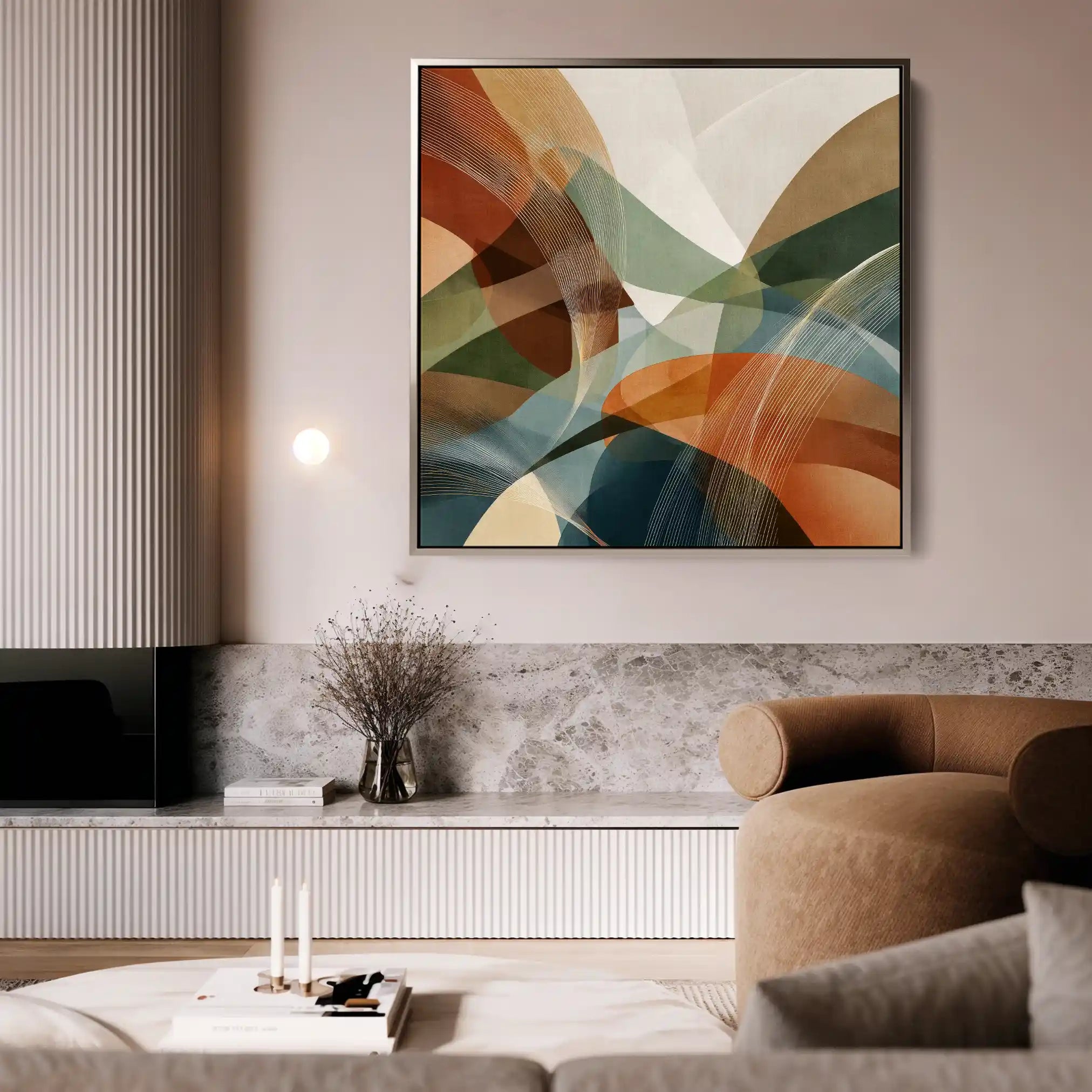 Abstract 1114 Canvas Art 60 x 60 cm / Stretched on hidden frame