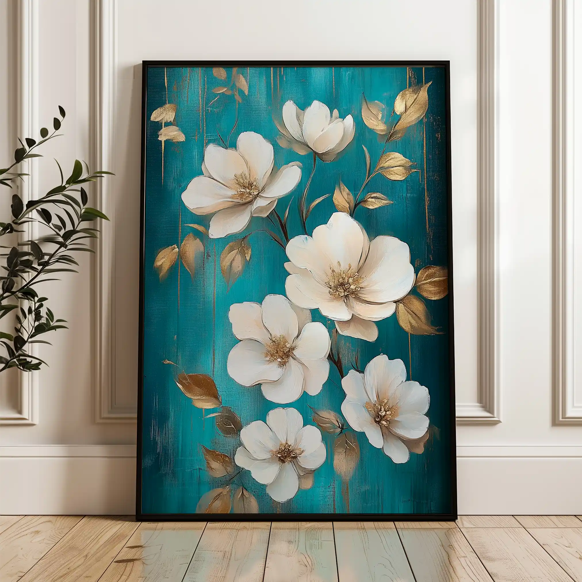 Floral Canvas Wall Art WAD1115-F 90 x 60 cm / Stretched on hidden frame