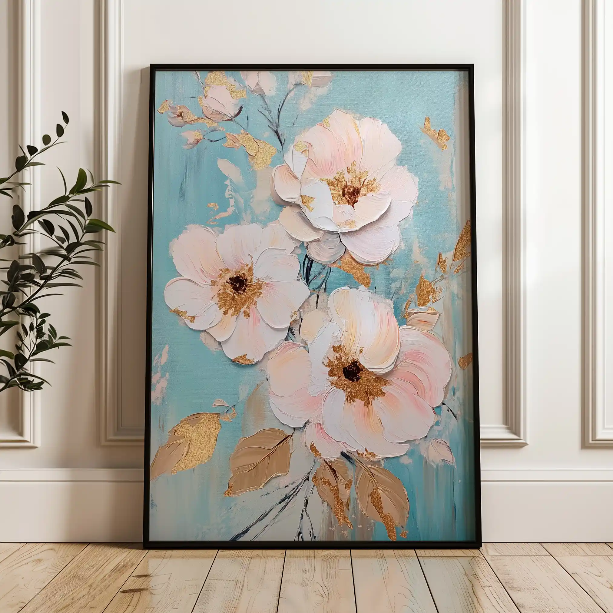 Floral Canvas Wall Art WAD1116-F 90 x 60 cm / Stretched on hidden frame