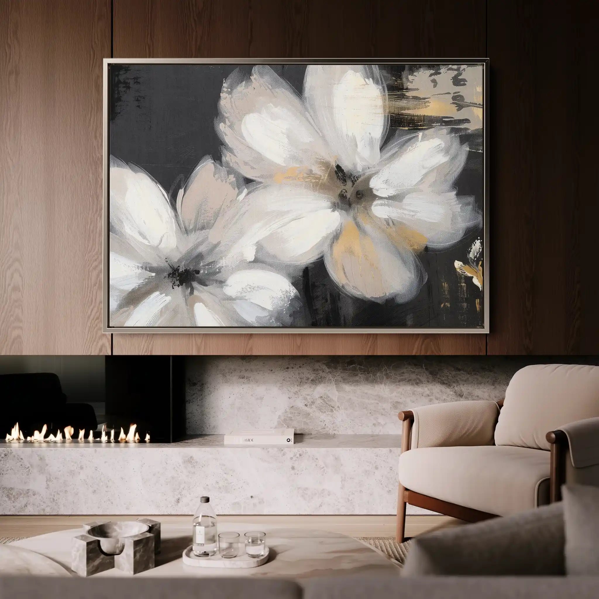 Floral Canvas Wall Art WAD112-F 90 x 60 cm / Stretched on hidden frame